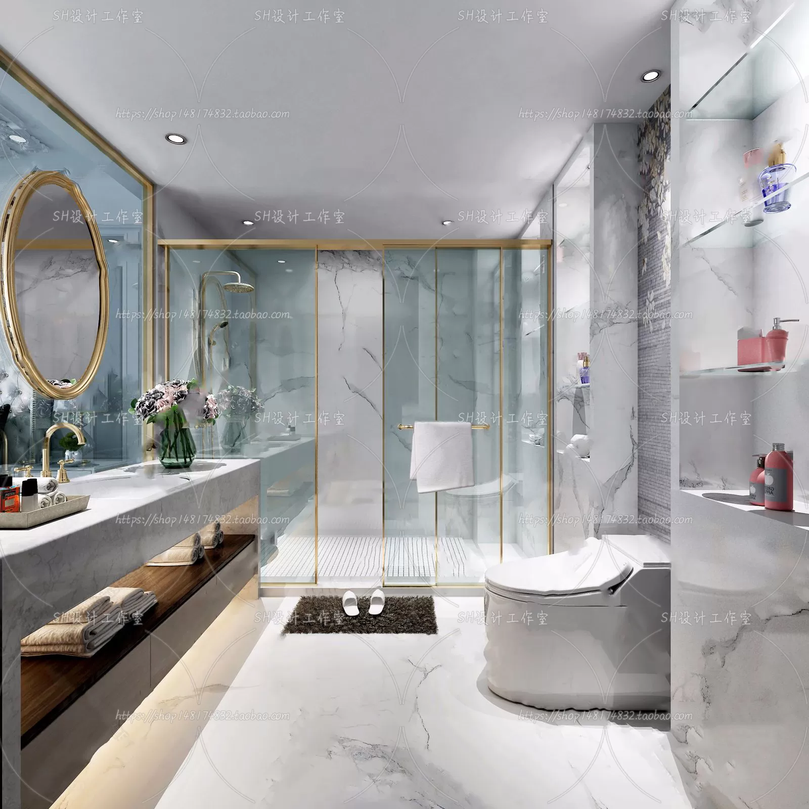 BATHROOM 3D SCENES – VRAY RENDER – 149 BATHROOM 3D SCENES – VRAY RENDER – 149