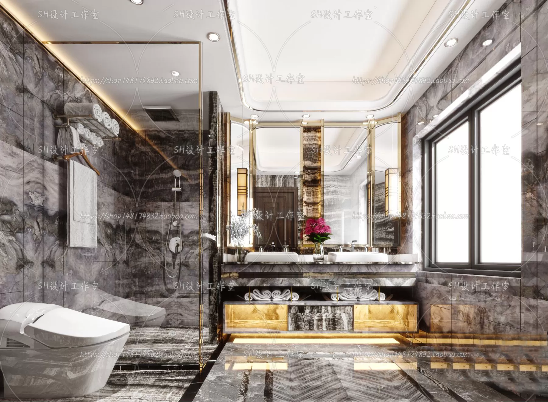 BATHROOM 3D SCENES – VRAY RENDER – 151 BATHROOM 3D SCENES – VRAY RENDER – 151