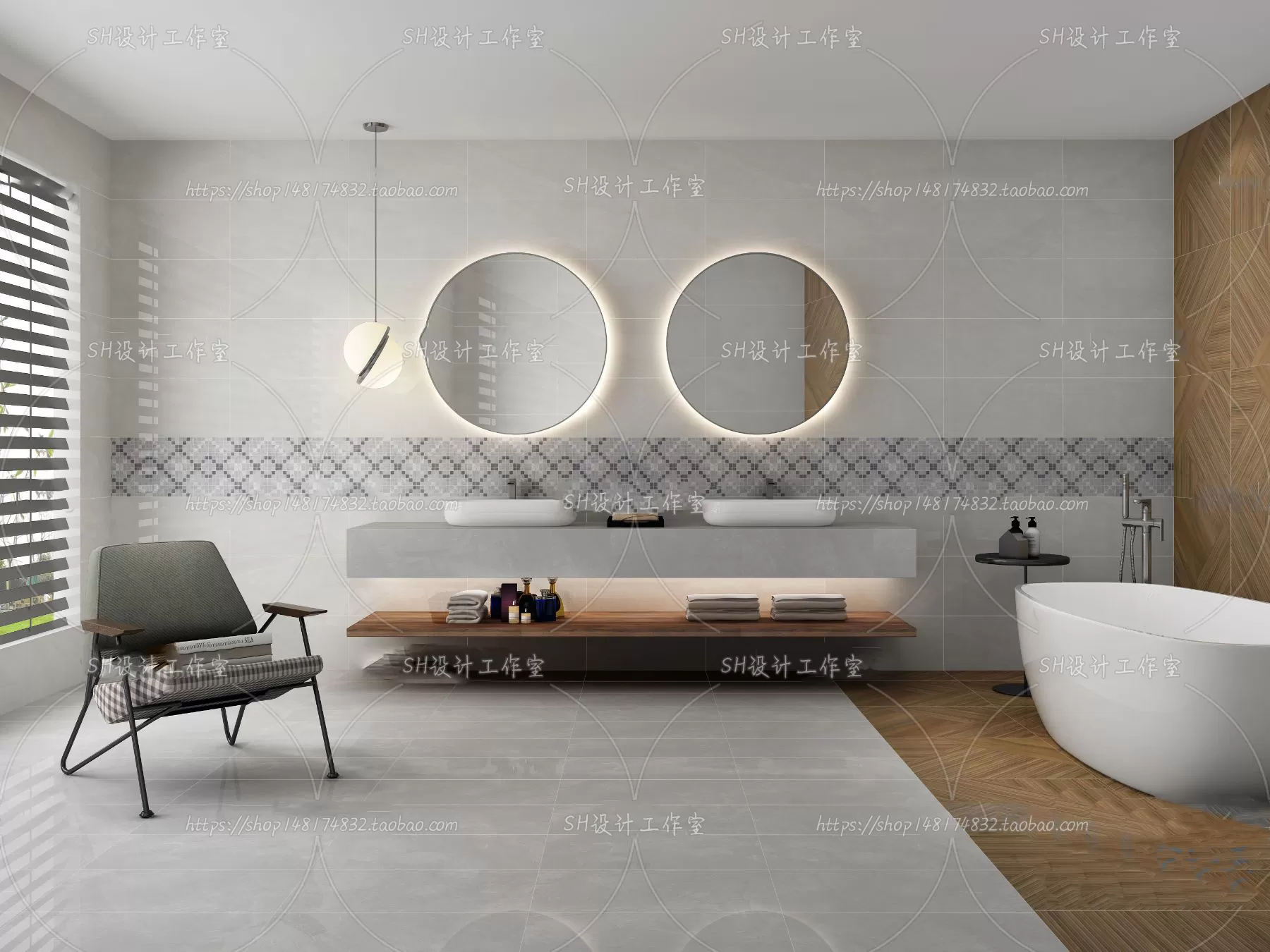 BATHROOM 3D SCENES – VRAY RENDER – 155 BATHROOM 3D SCENES – VRAY RENDER – 155
