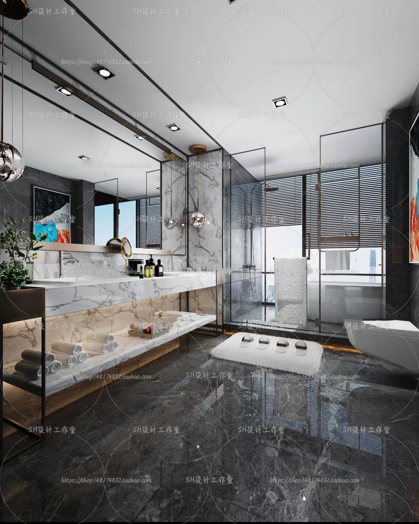 BATHROOM 3D SCENES – VRAY RENDER – 157 BATHROOM 3D SCENES – VRAY RENDER – 157