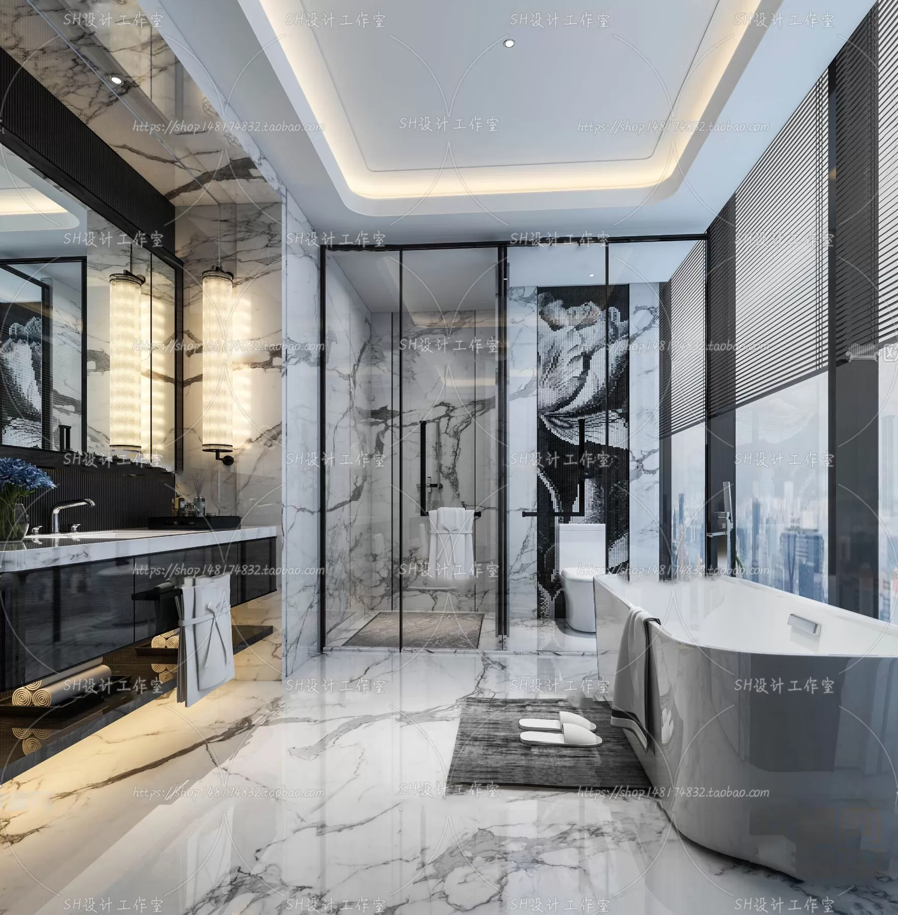 BATHROOM 3D SCENES – VRAY RENDER – 158 BATHROOM 3D SCENES – VRAY RENDER – 158