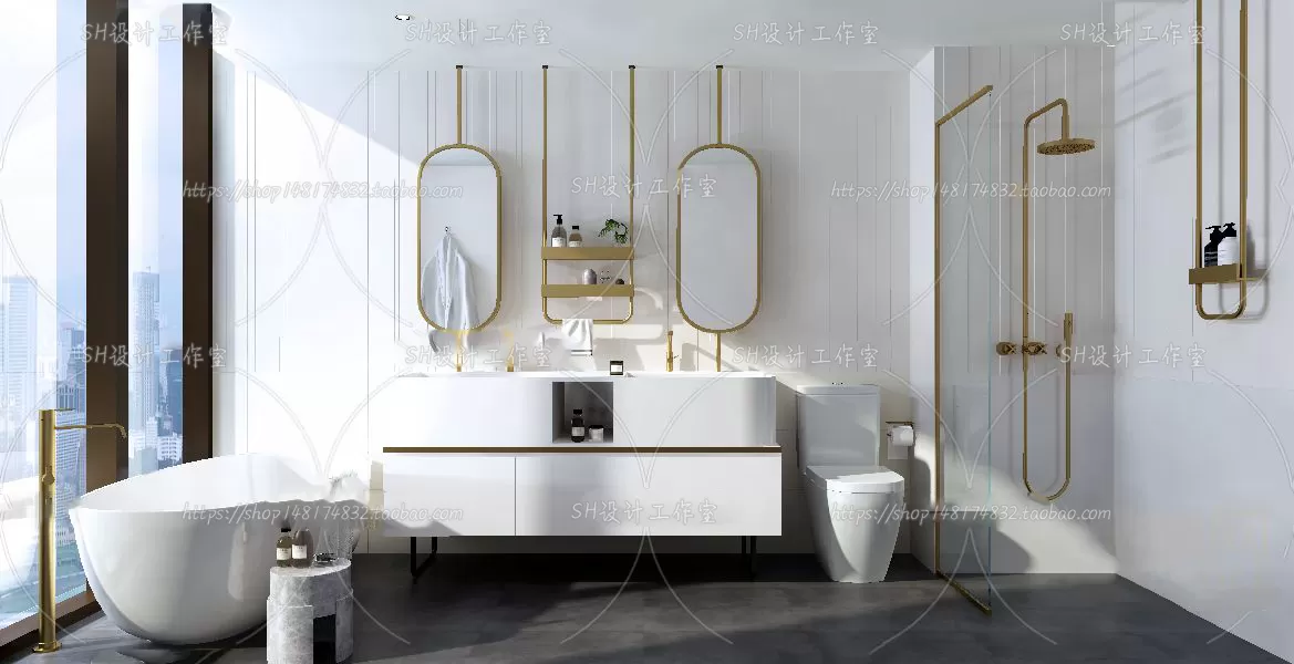 BATHROOM 3D SCENES – VRAY RENDER – 165 BATHROOM 3D SCENES – VRAY RENDER – 165