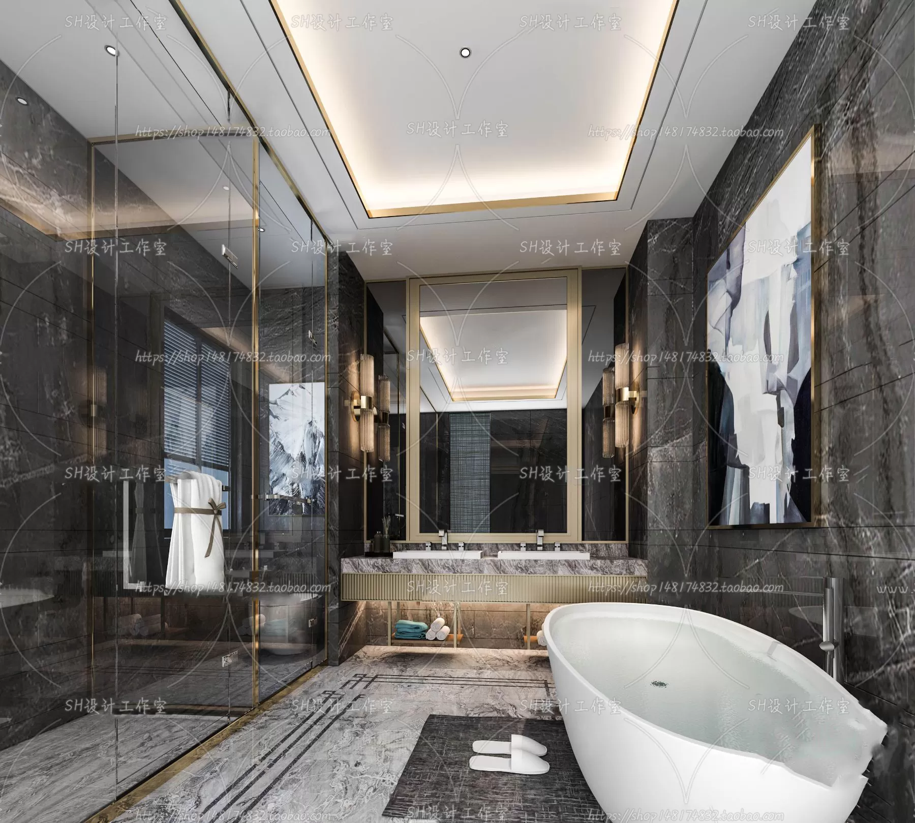 BATHROOM 3D SCENES – VRAY RENDER – 169 BATHROOM 3D SCENES – VRAY RENDER – 169