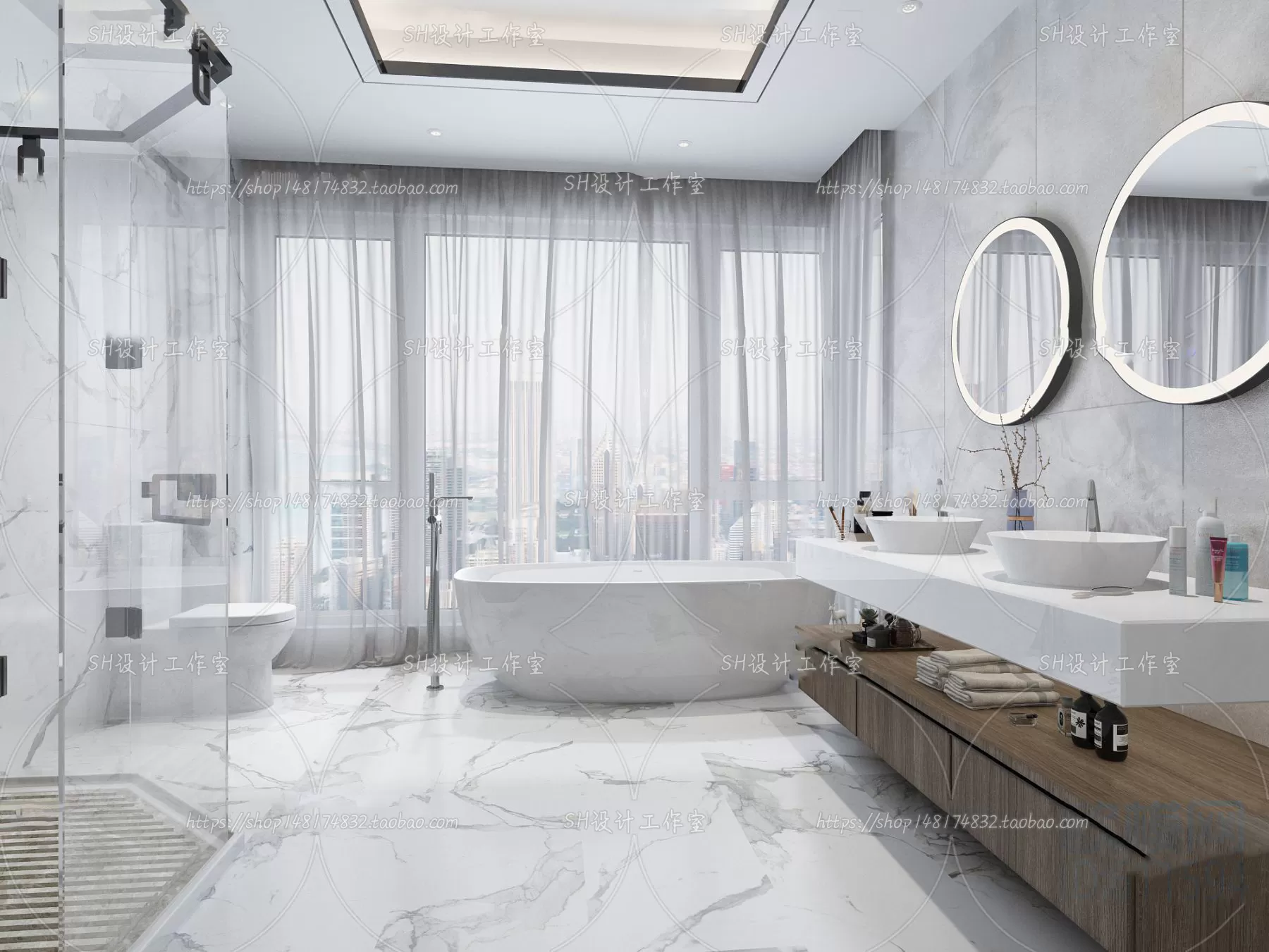 BATHROOM 3D SCENES – VRAY RENDER – 170 BATHROOM 3D SCENES – VRAY RENDER – 170