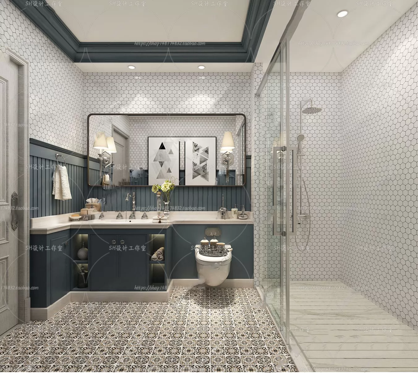 BATHROOM 3D SCENES – VRAY RENDER – 174 BATHROOM 3D SCENES – VRAY RENDER – 174