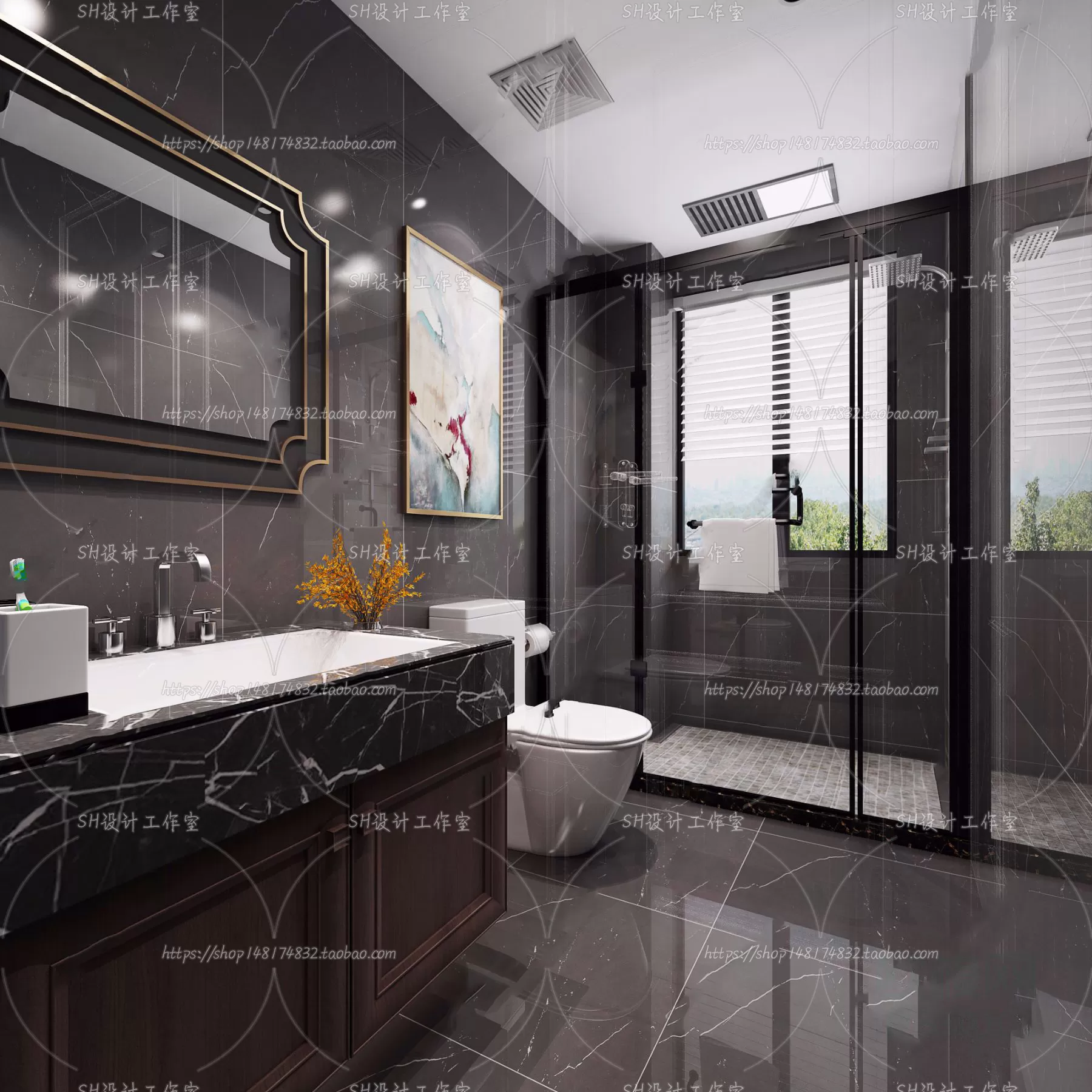 BATHROOM 3D SCENES – VRAY RENDER – 178 BATHROOM 3D SCENES – VRAY RENDER – 178