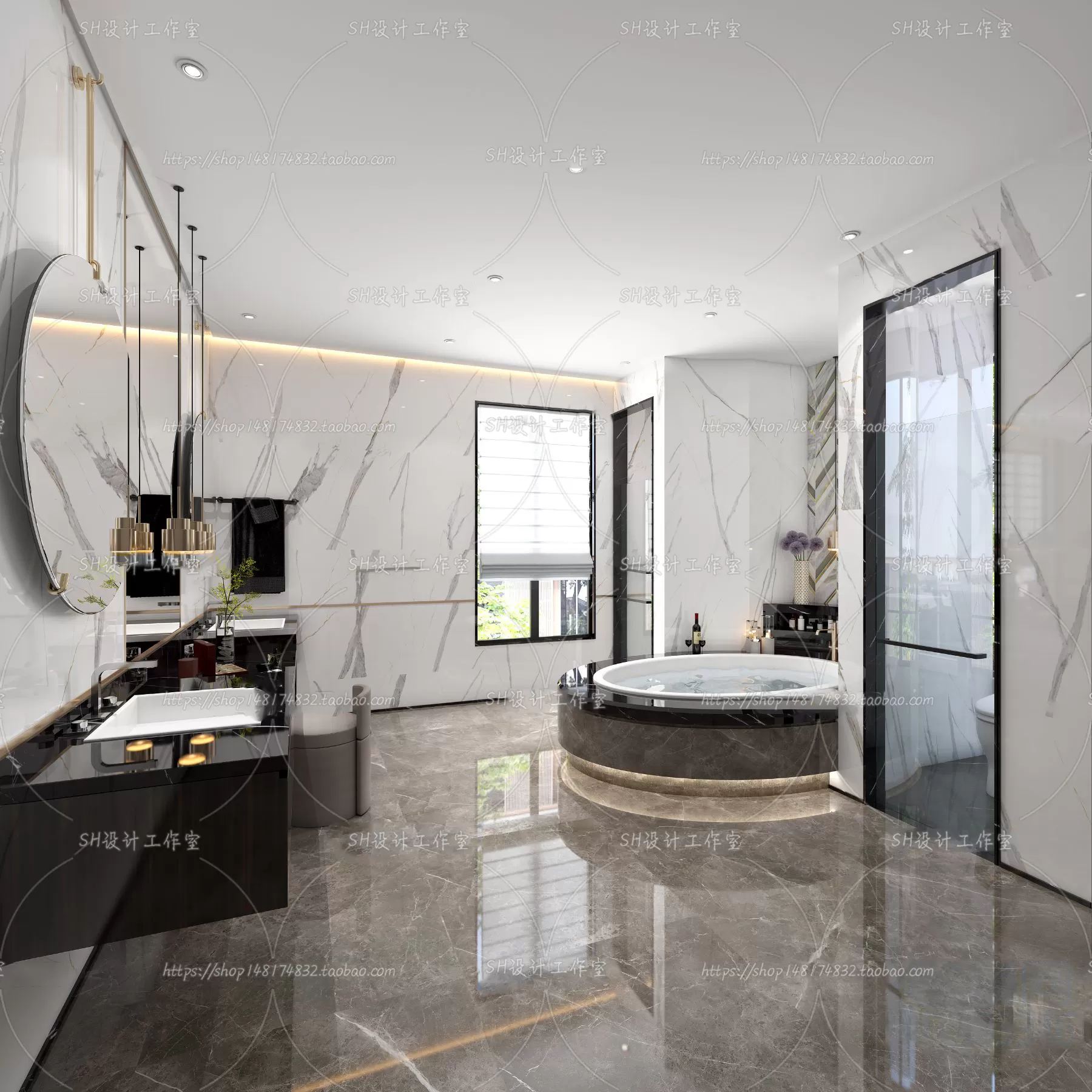 BATHROOM 3D SCENES – VRAY RENDER – 179 BATHROOM 3D SCENES – VRAY RENDER – 179