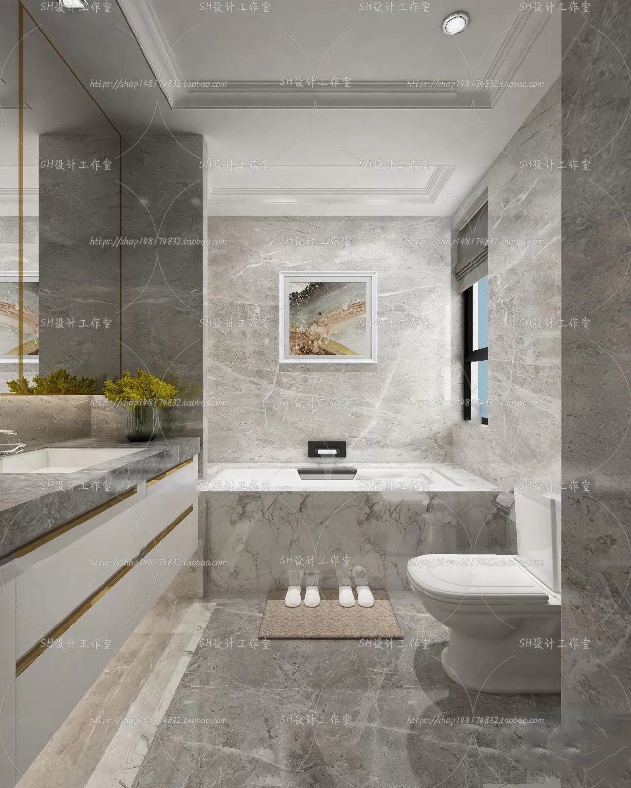 BATHROOM 3D SCENES – VRAY RENDER – 182 BATHROOM 3D SCENES – VRAY RENDER – 182