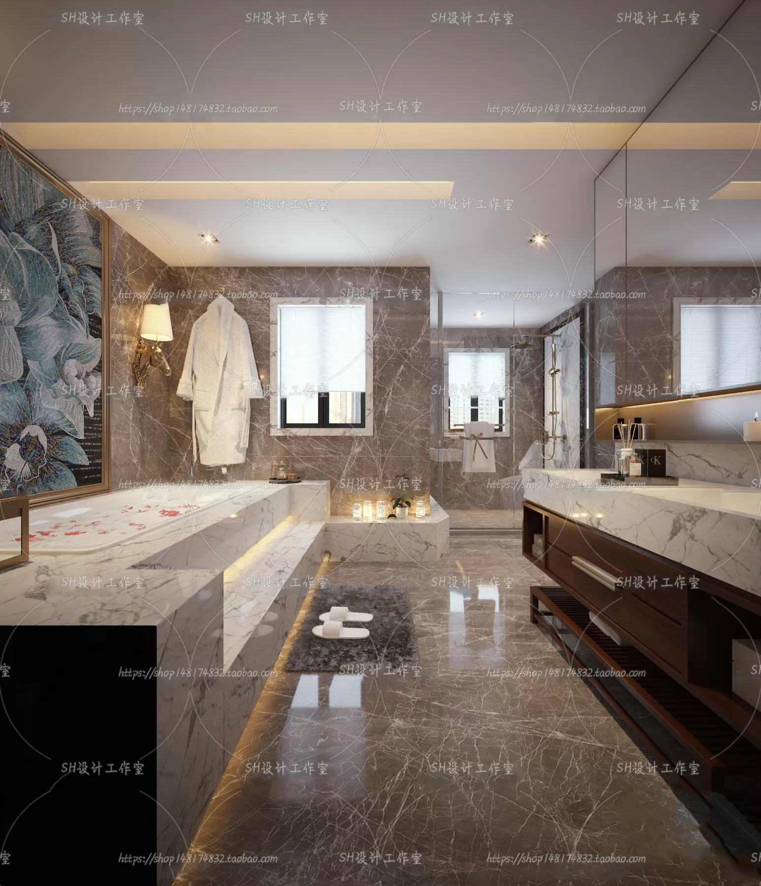 BATHROOM 3D SCENES – VRAY RENDER – 183 BATHROOM 3D SCENES – VRAY RENDER – 183
