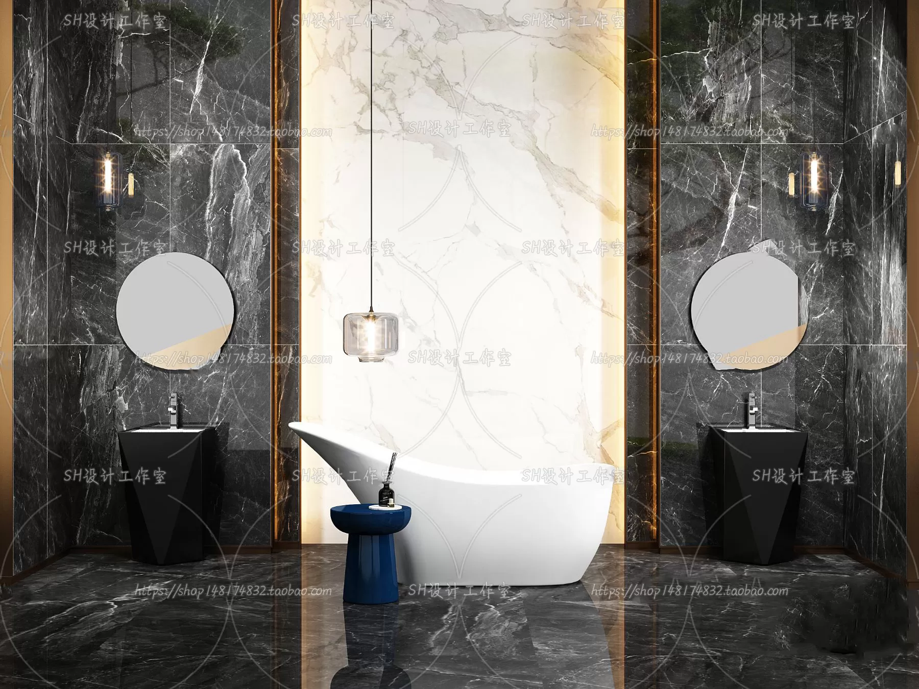 BATHROOM 3D SCENES – VRAY RENDER – 186 BATHROOM 3D SCENES – VRAY RENDER – 186