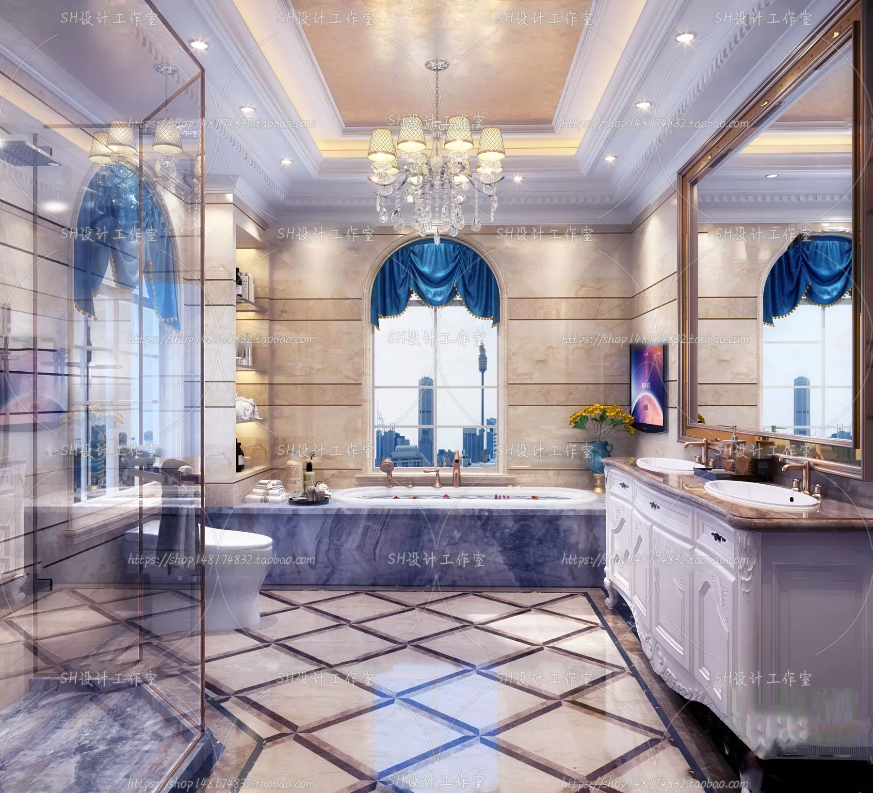 BATHROOM 3D SCENES – VRAY RENDER – 189 BATHROOM 3D SCENES – VRAY RENDER – 189