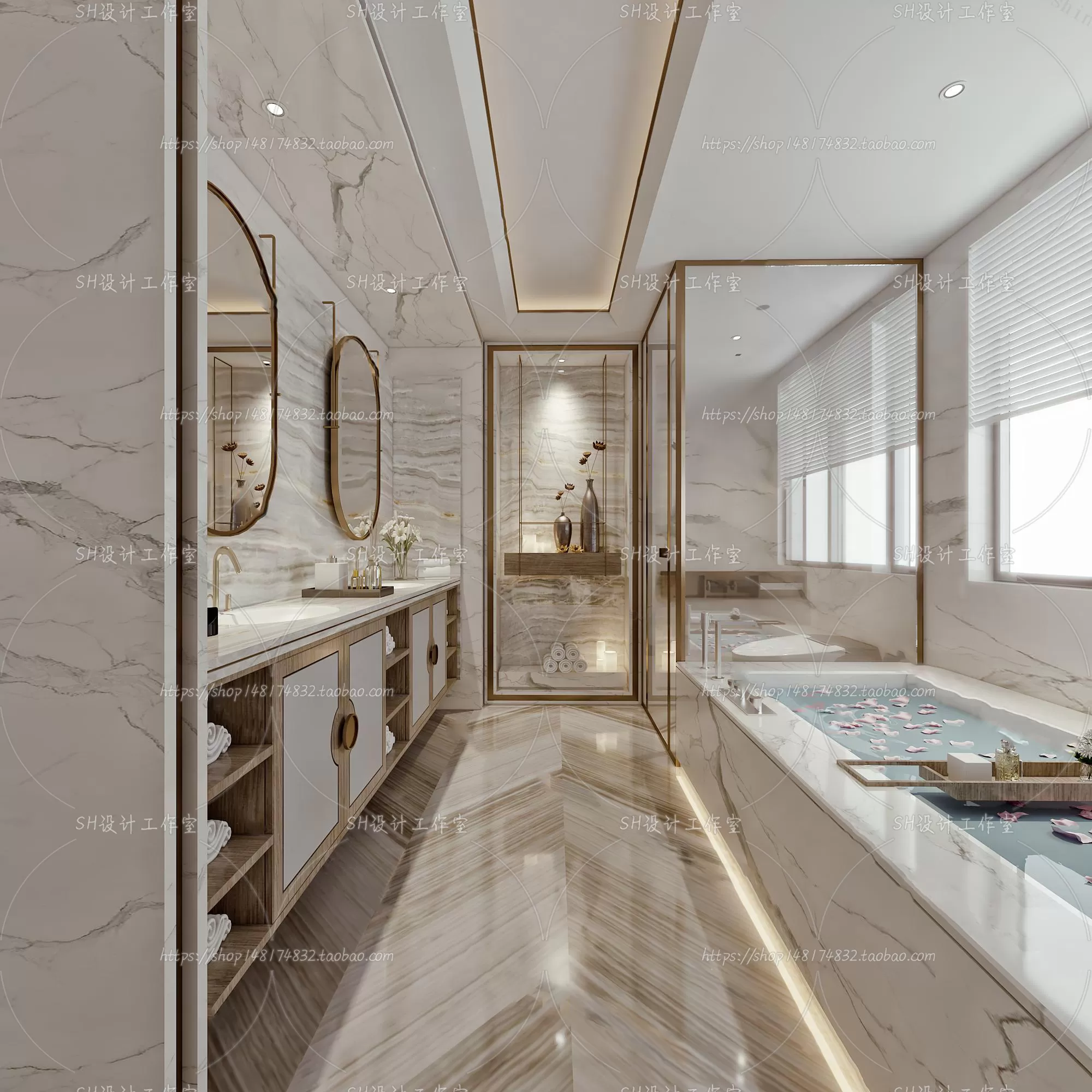 BATHROOM 3D SCENES – VRAY RENDER – 195 BATHROOM 3D SCENES – VRAY RENDER – 195