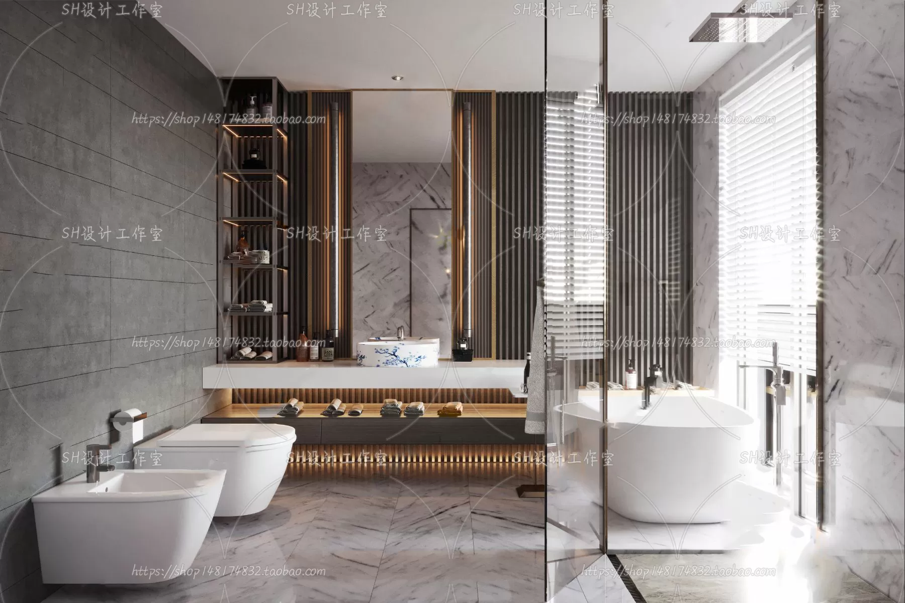 BATHROOM 3D SCENES – VRAY RENDER – 196 BATHROOM 3D SCENES – VRAY RENDER – 196