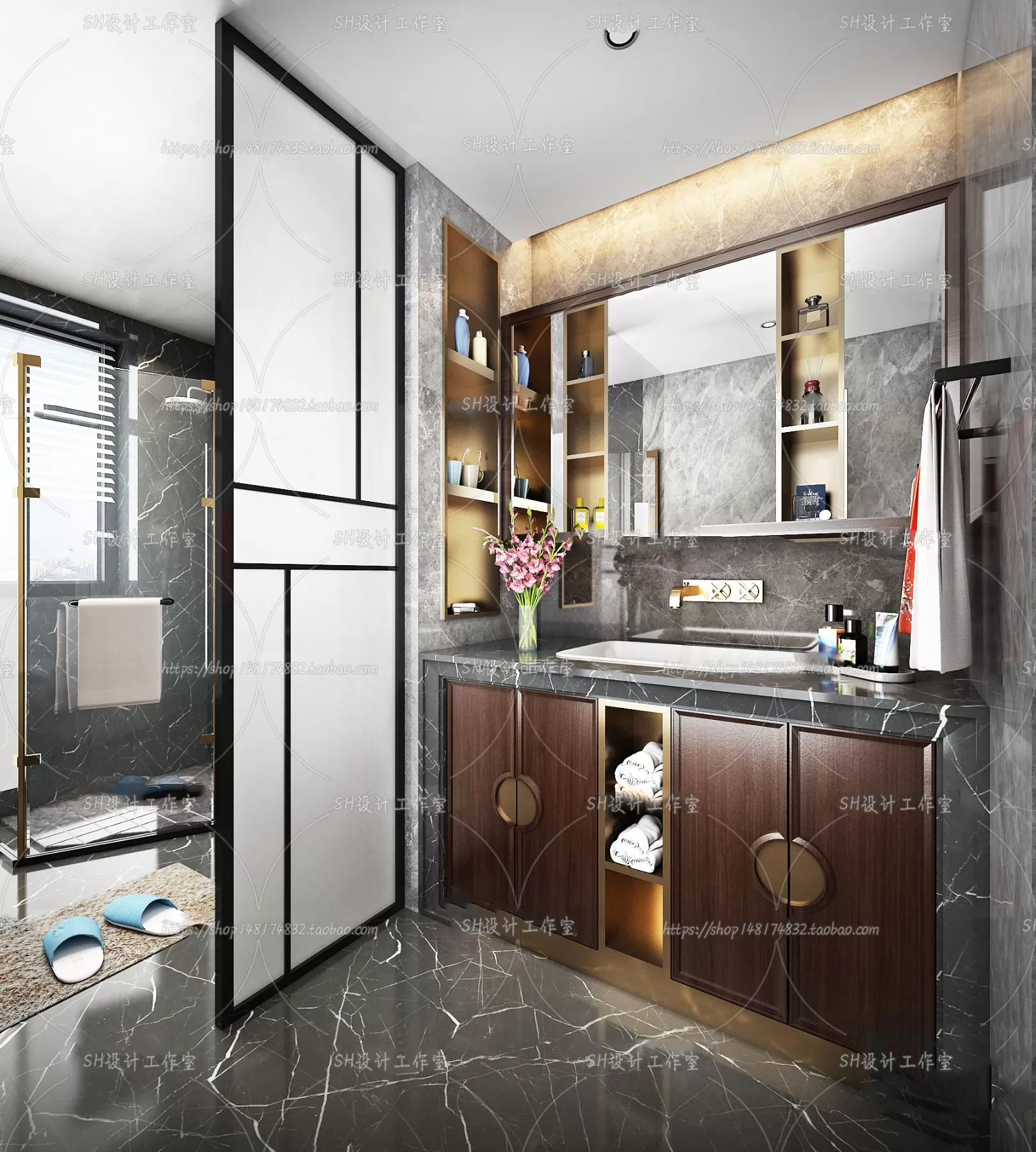 BATHROOM 3D SCENES – VRAY RENDER – 199 BATHROOM 3D SCENES – VRAY RENDER – 199