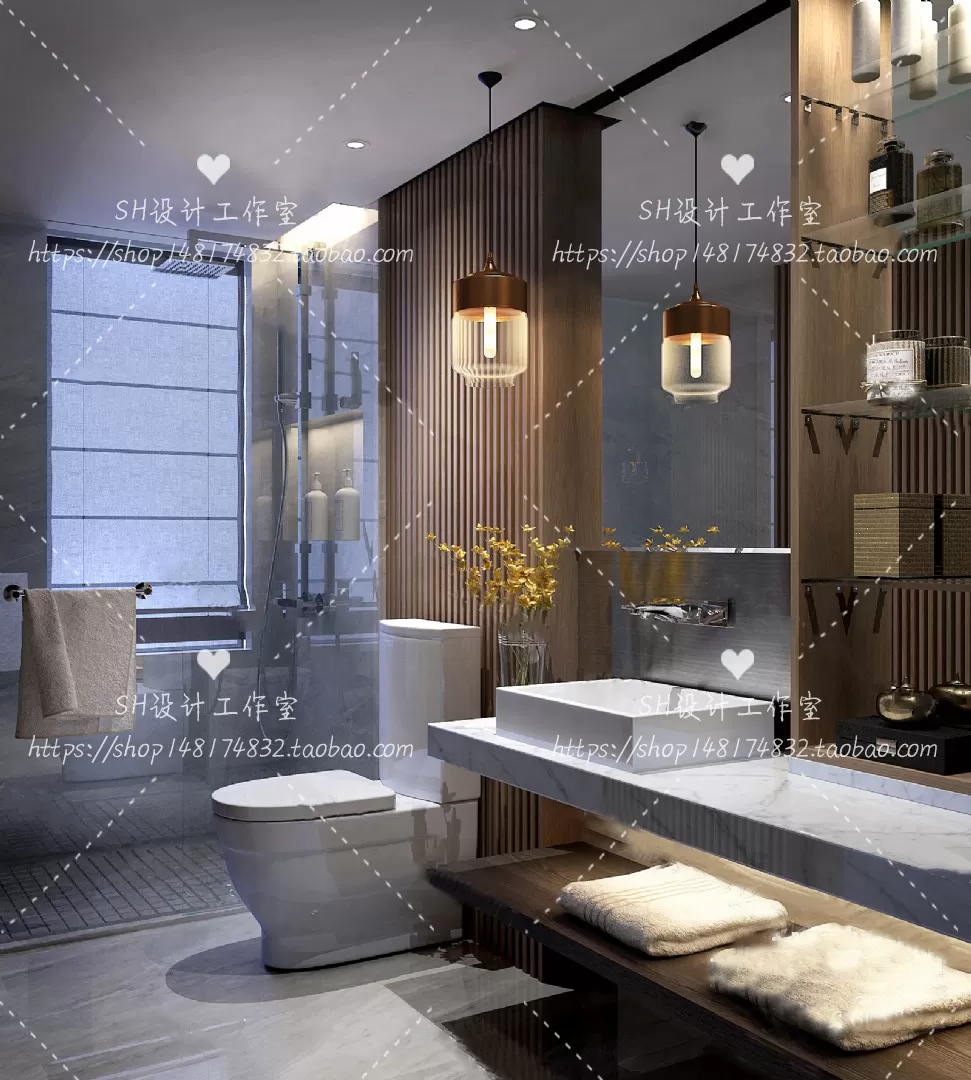 BATHROOM 3D SCENES – VRAY RENDER – 203 BATHROOM 3D SCENES – VRAY RENDER – 203
