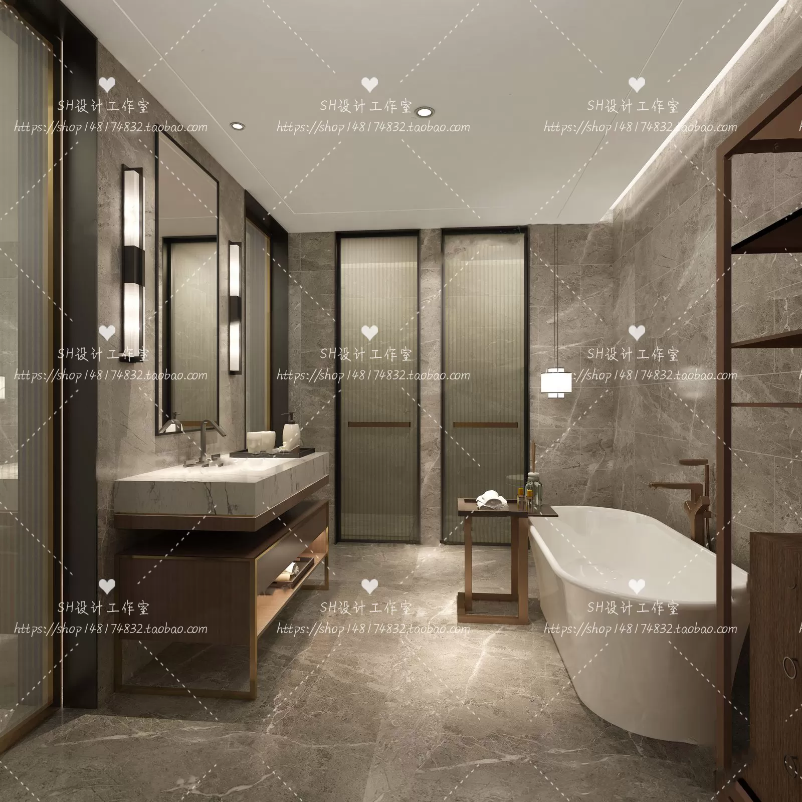 BATHROOM 3D SCENES – VRAY RENDER – 207 BATHROOM 3D SCENES – VRAY RENDER – 207