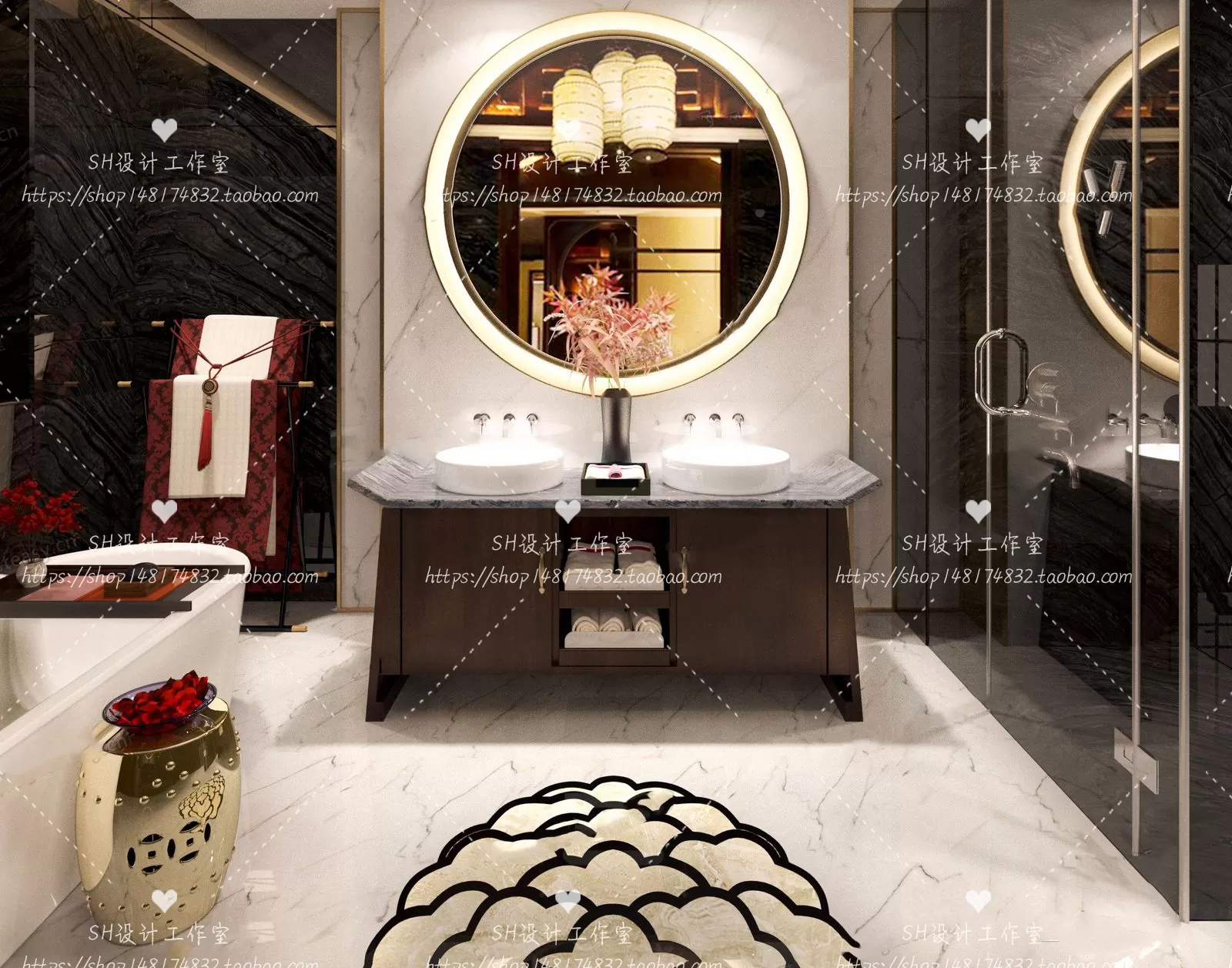 BATHROOM 3D SCENES – VRAY RENDER – 219 BATHROOM 3D SCENES – VRAY RENDER – 219