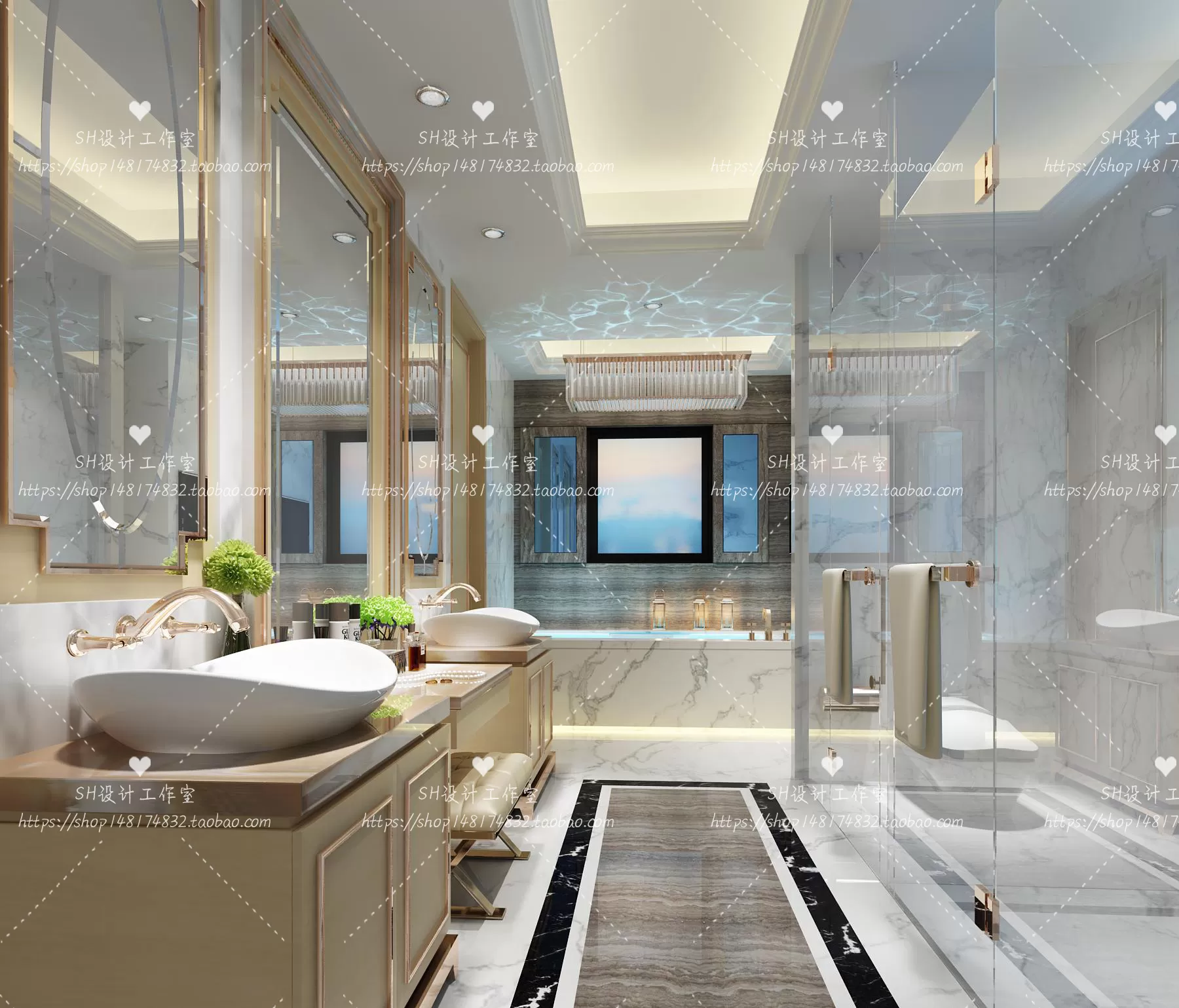 BATHROOM 3D SCENES – VRAY RENDER – 220 BATHROOM 3D SCENES – VRAY RENDER – 220