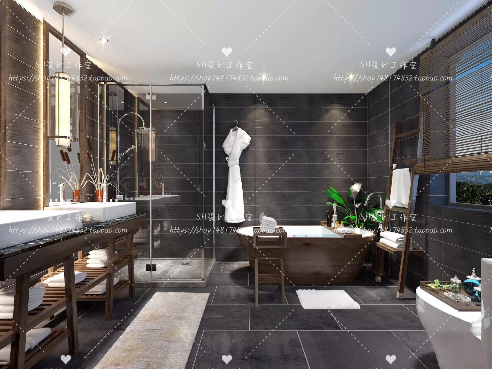 BATHROOM 3D SCENES – VRAY RENDER – 223 BATHROOM 3D SCENES – VRAY RENDER – 223
