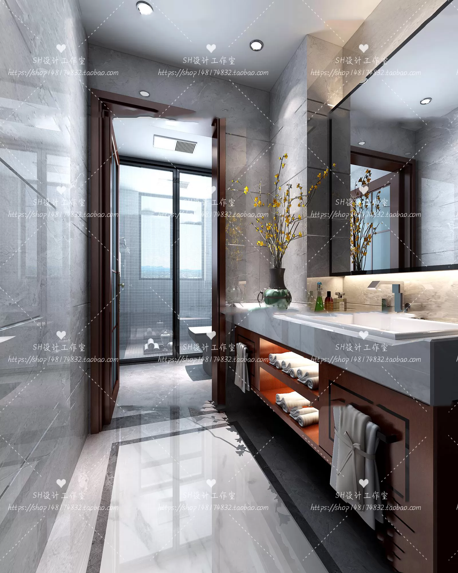 BATHROOM 3D SCENES – VRAY RENDER – 224 BATHROOM 3D SCENES – VRAY RENDER – 224