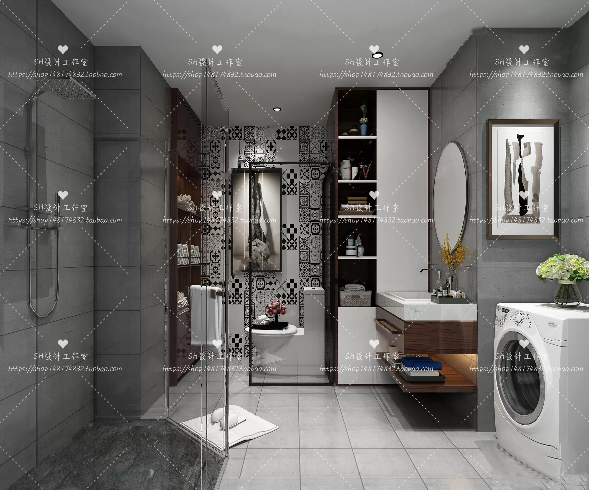 BATHROOM 3D SCENES – VRAY RENDER – 227 BATHROOM 3D SCENES – VRAY RENDER – 227