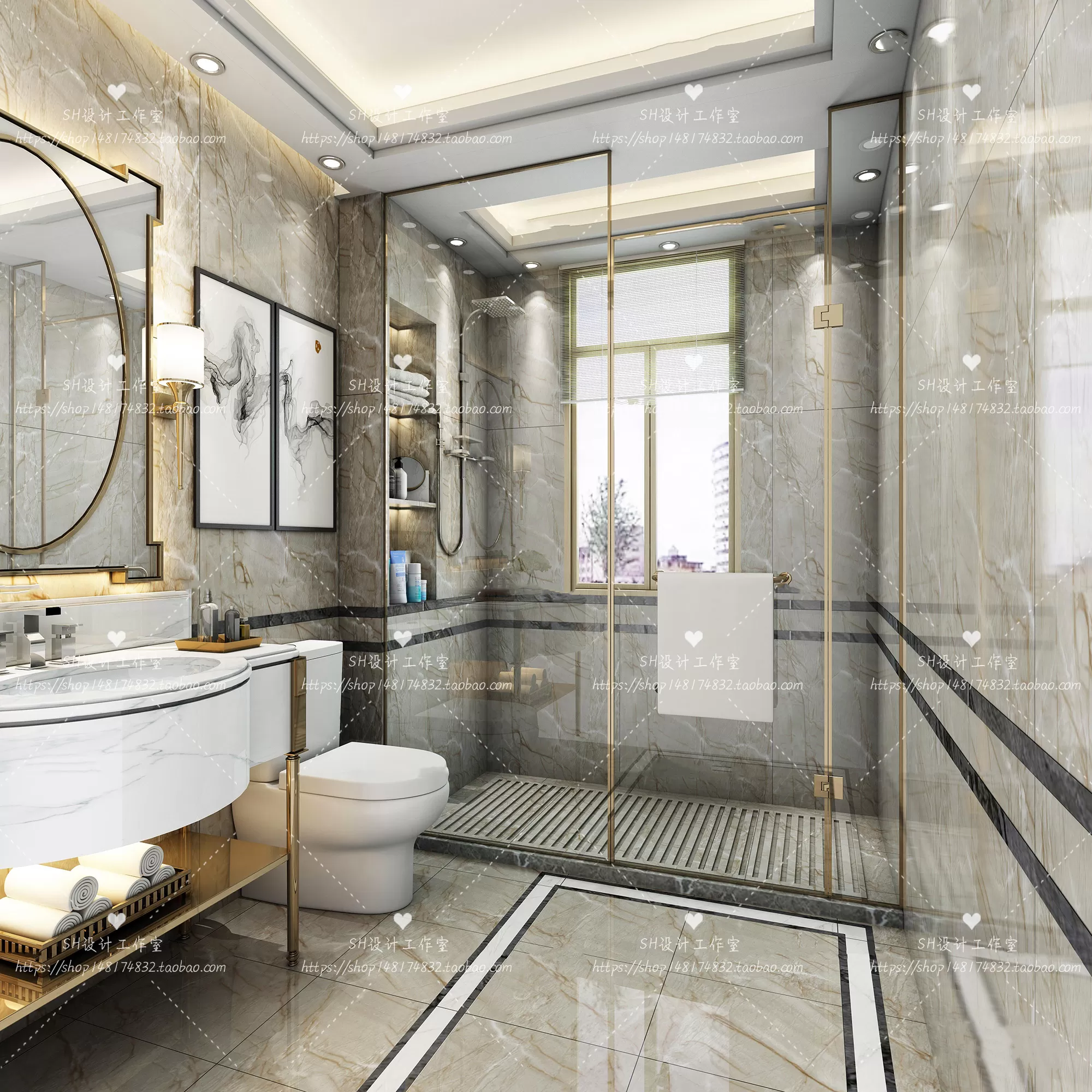 BATHROOM 3D SCENES – VRAY RENDER – 228 BATHROOM 3D SCENES – VRAY RENDER – 228