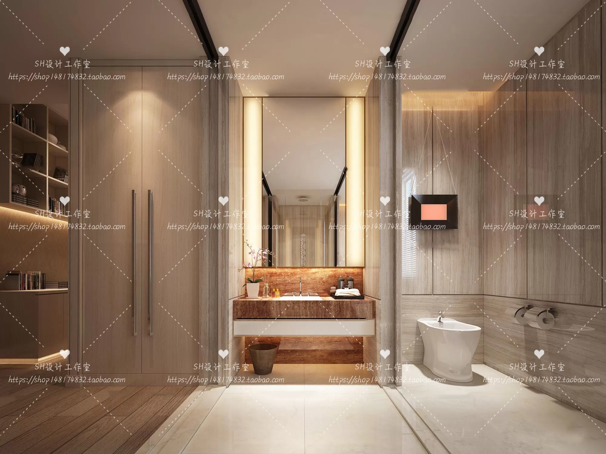BATHROOM 3D SCENES – VRAY RENDER – 229 BATHROOM 3D SCENES – VRAY RENDER – 229