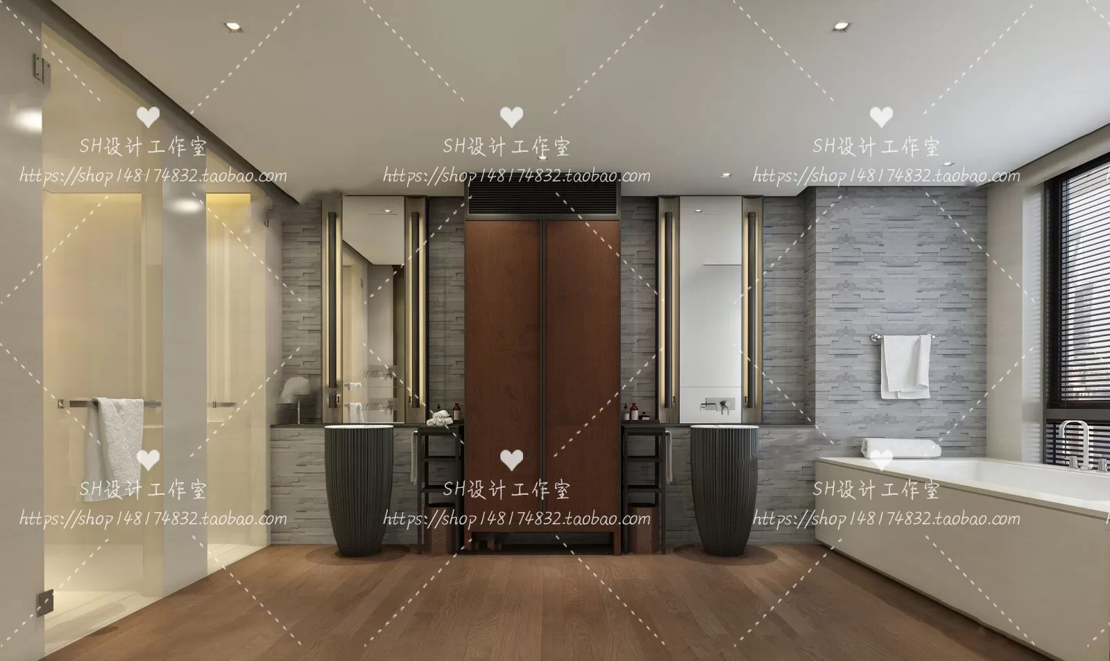 BATHROOM 3D SCENES – VRAY RENDER – 232 BATHROOM 3D SCENES – VRAY RENDER – 232