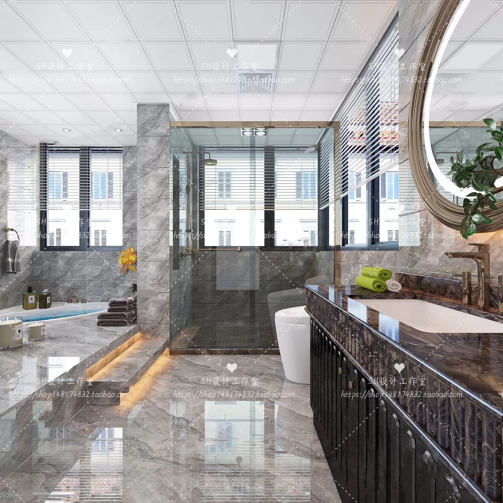 BATHROOM 3D SCENES – VRAY RENDER – 239 BATHROOM 3D SCENES – VRAY RENDER – 239