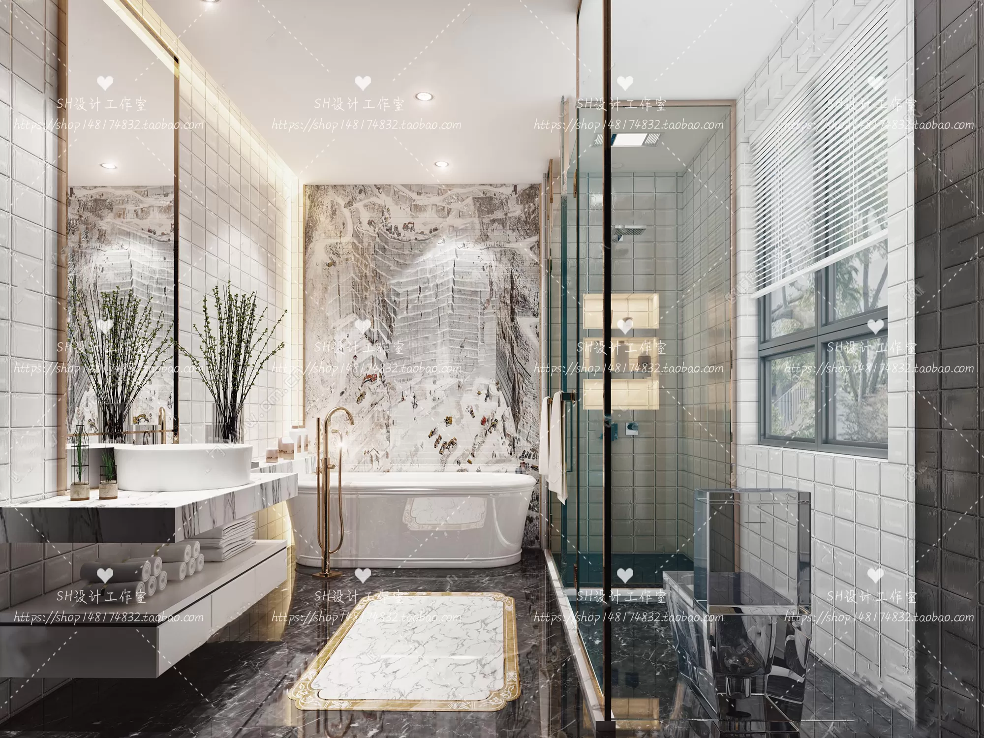 BATHROOM 3D SCENES – VRAY RENDER – 240 BATHROOM 3D SCENES – VRAY RENDER – 240