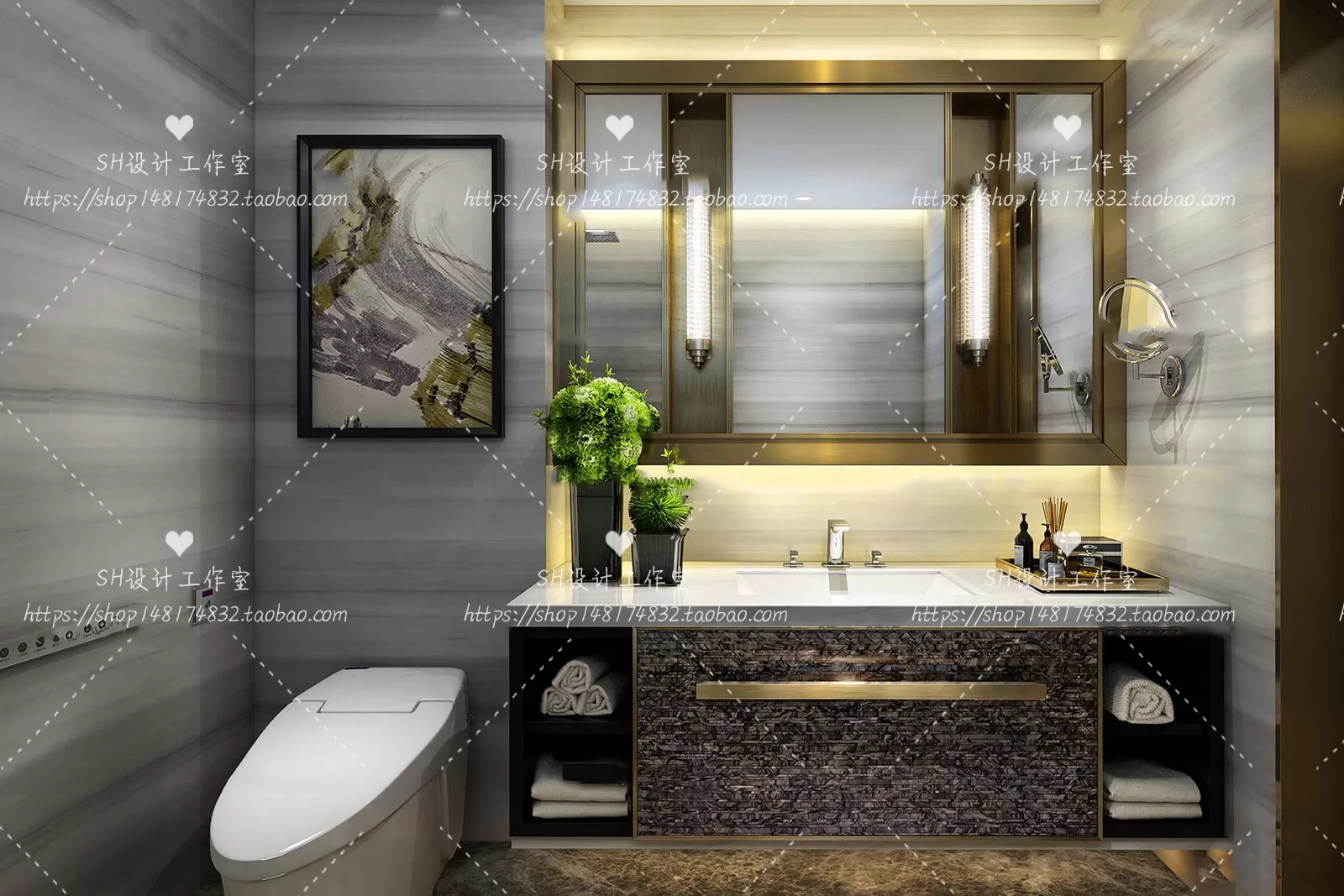 BATHROOM 3D SCENES – VRAY RENDER – 245 BATHROOM 3D SCENES – VRAY RENDER – 245