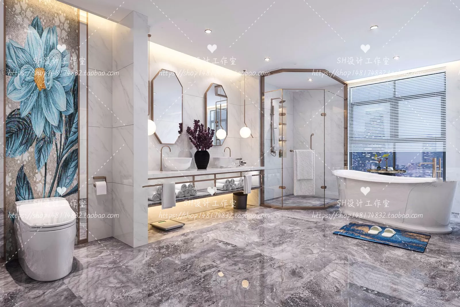 BATHROOM 3D SCENES – VRAY RENDER – 247 BATHROOM 3D SCENES – VRAY RENDER – 247