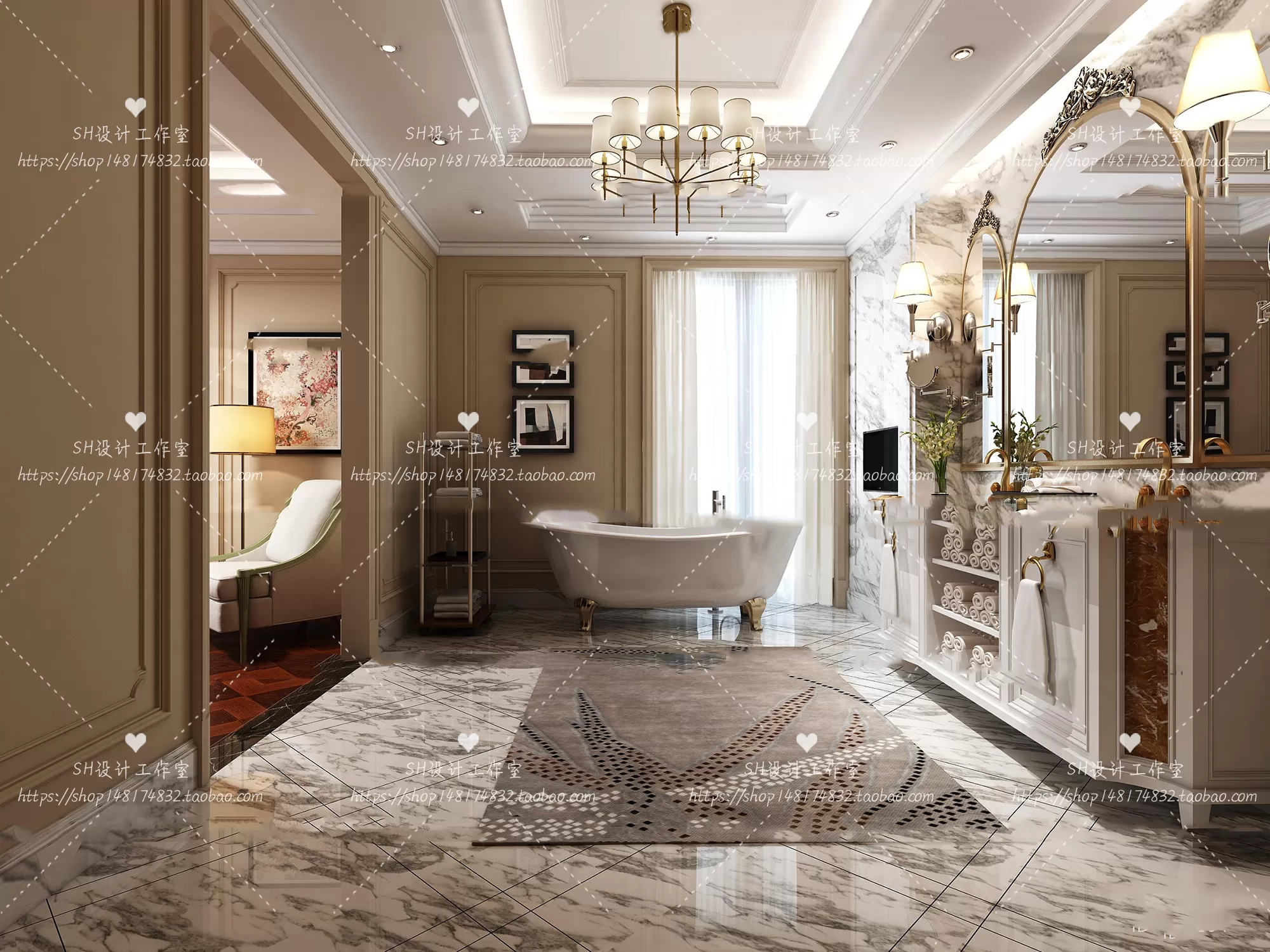 BATHROOM 3D SCENES – VRAY RENDER – 248 BATHROOM 3D SCENES – VRAY RENDER – 248