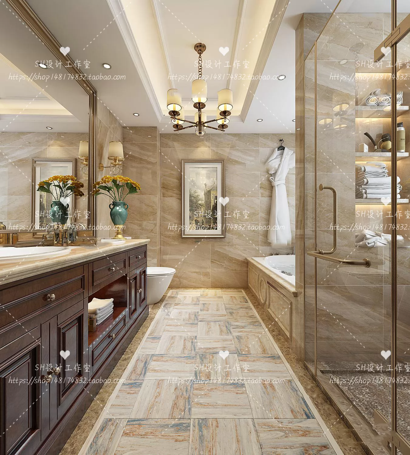 BATHROOM 3D SCENES – VRAY RENDER – 251 BATHROOM 3D SCENES – VRAY RENDER – 251