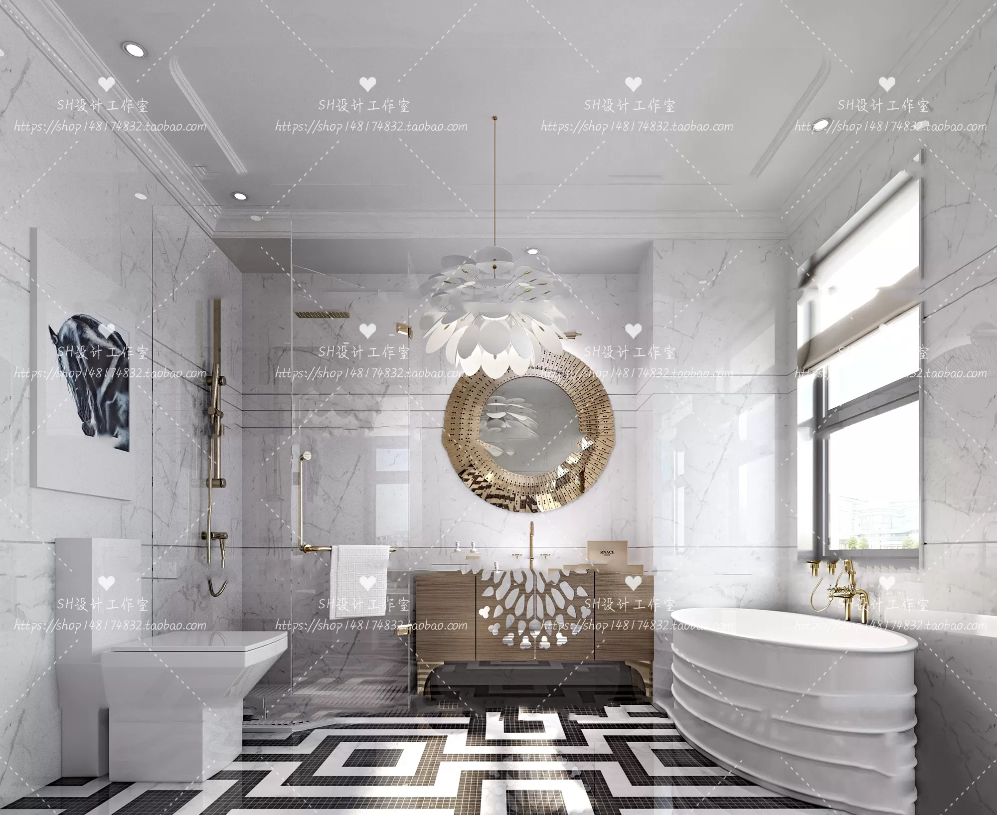 BATHROOM 3D SCENES – VRAY RENDER – 257 BATHROOM 3D SCENES – VRAY RENDER – 257