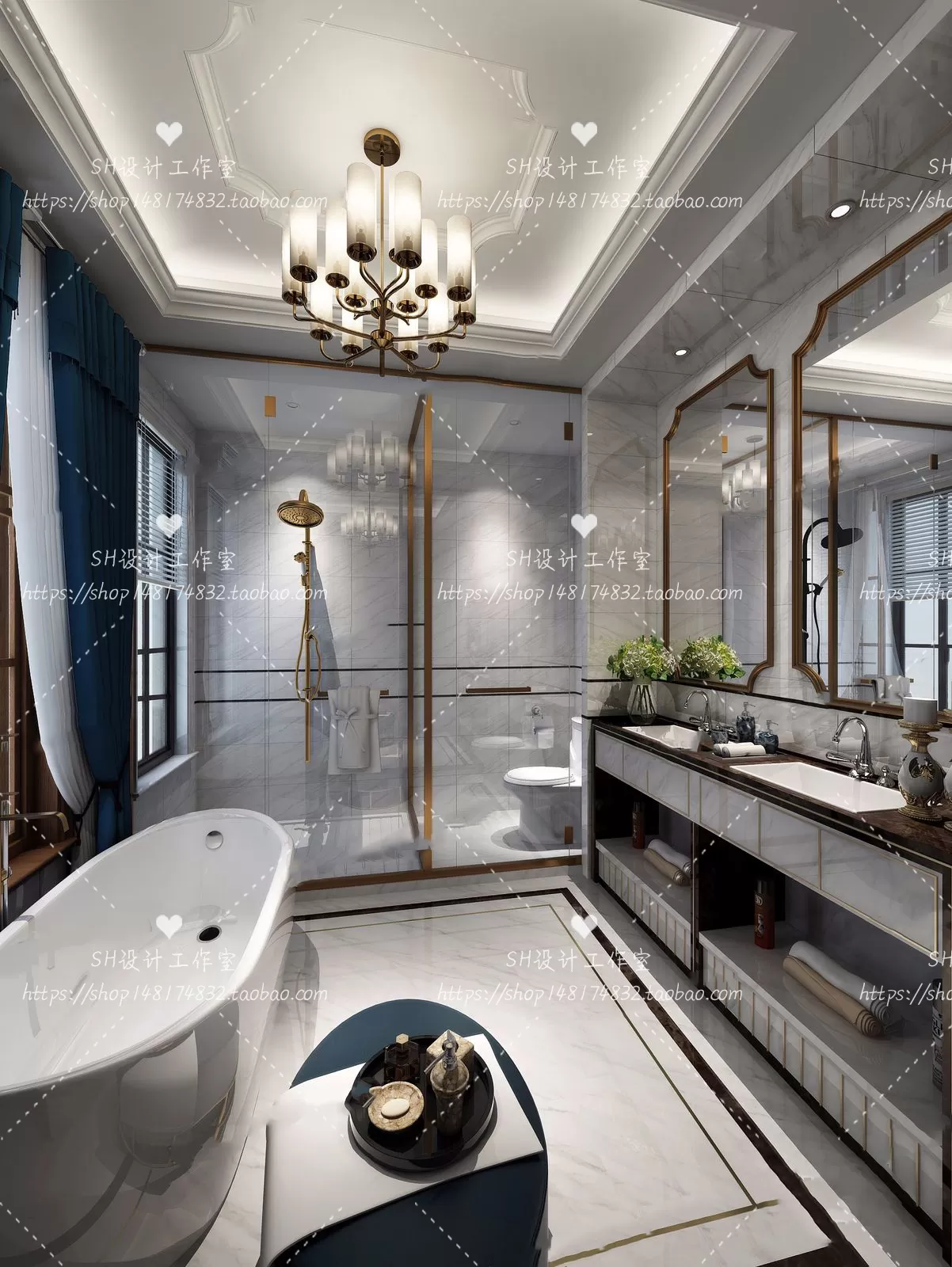 BATHROOM 3D SCENES – VRAY RENDER – 260 BATHROOM 3D SCENES – VRAY RENDER – 260
