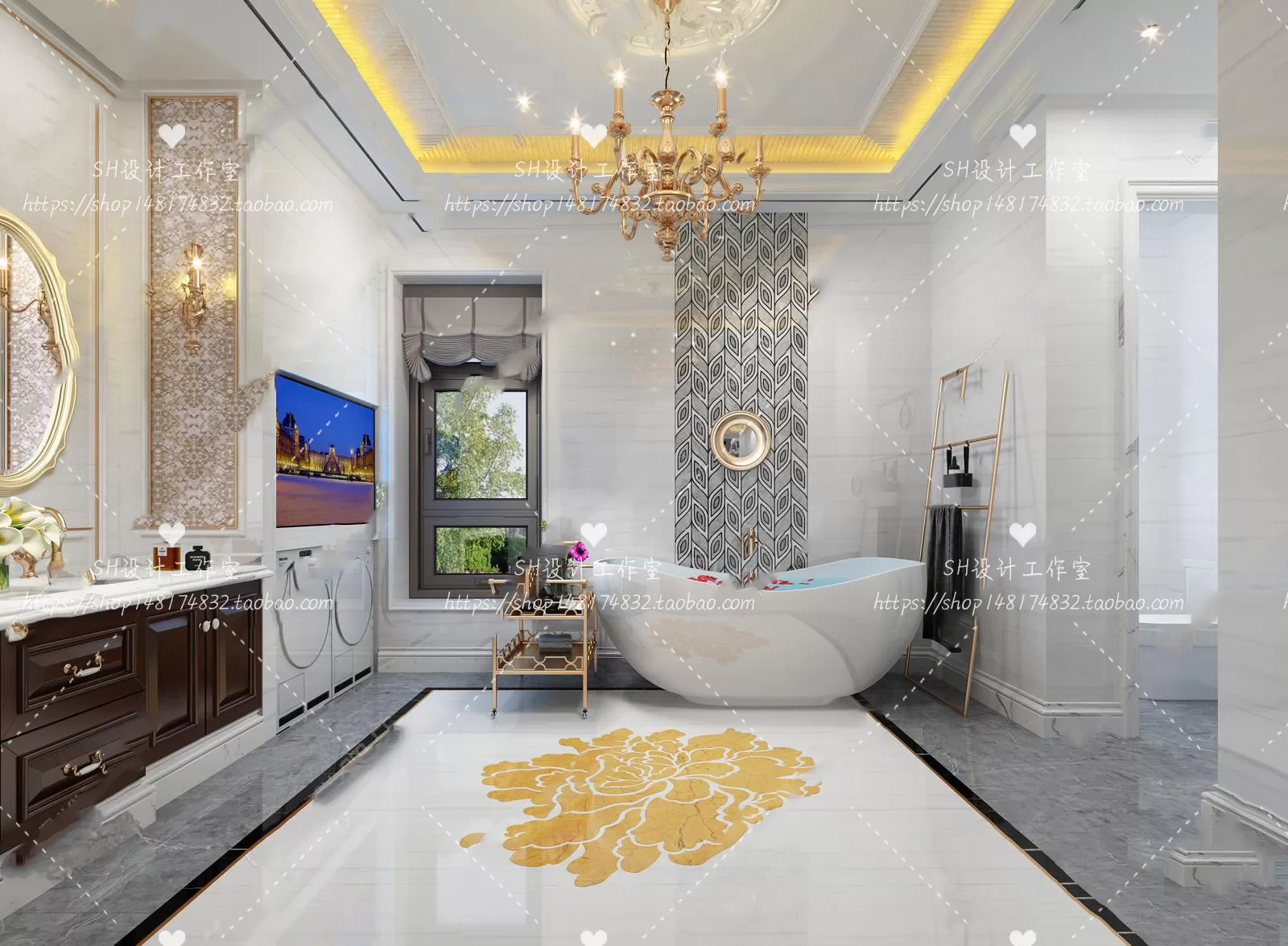 BATHROOM 3D SCENES – VRAY RENDER – 263 BATHROOM 3D SCENES – VRAY RENDER – 263