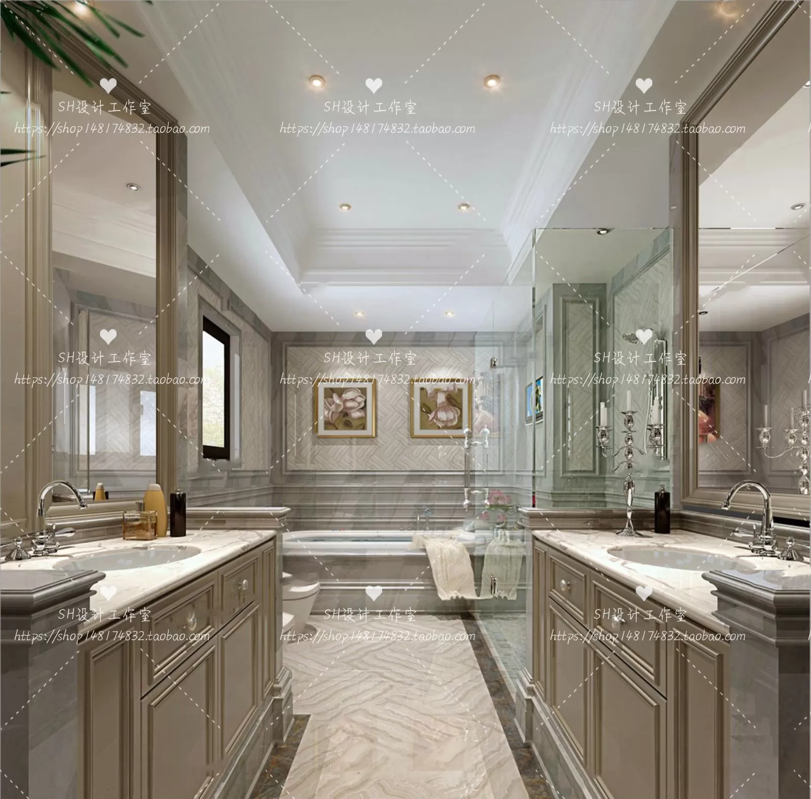 BATHROOM 3D SCENES – VRAY RENDER – 265 BATHROOM 3D SCENES – VRAY RENDER – 265