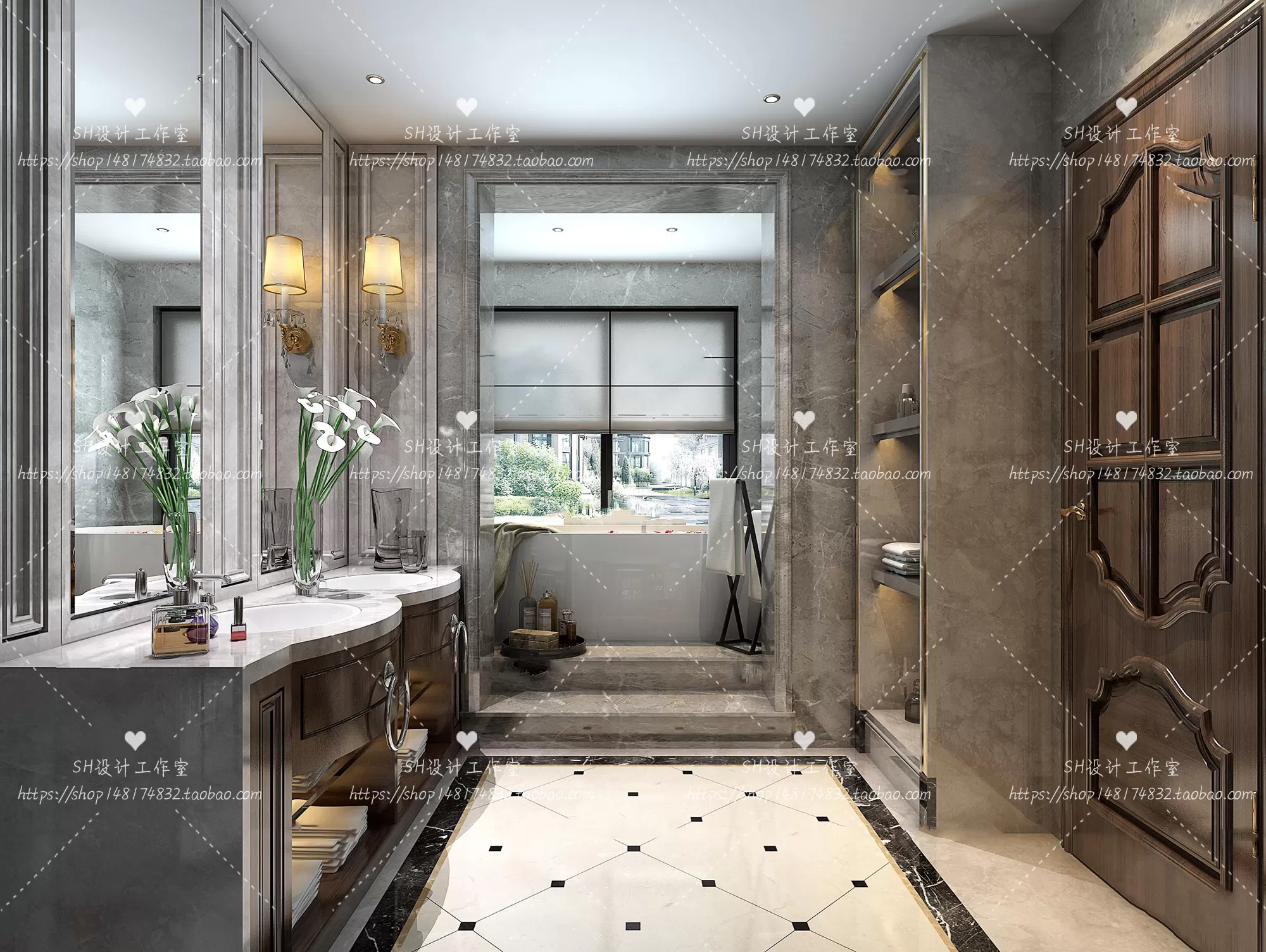 BATHROOM 3D SCENES – VRAY RENDER – 267 BATHROOM 3D SCENES – VRAY RENDER – 267