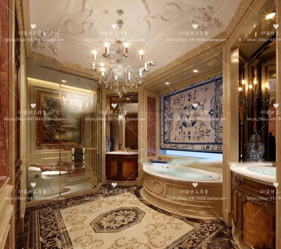 BATHROOM 3D SCENES – VRAY RENDER – 272 BATHROOM 3D SCENES – VRAY RENDER – 272