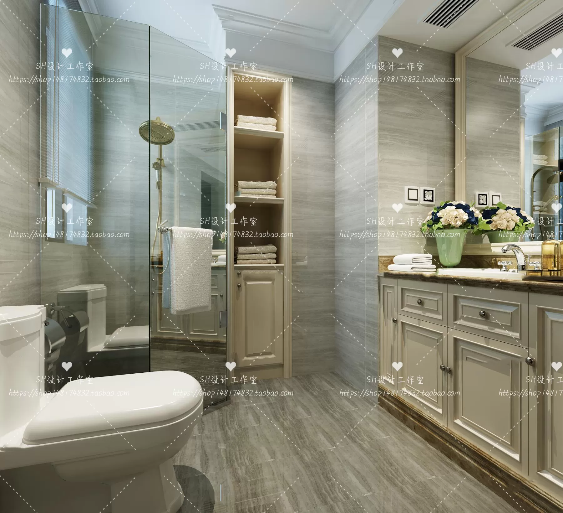 BATHROOM 3D SCENES – VRAY RENDER – 275 BATHROOM 3D SCENES – VRAY RENDER – 275