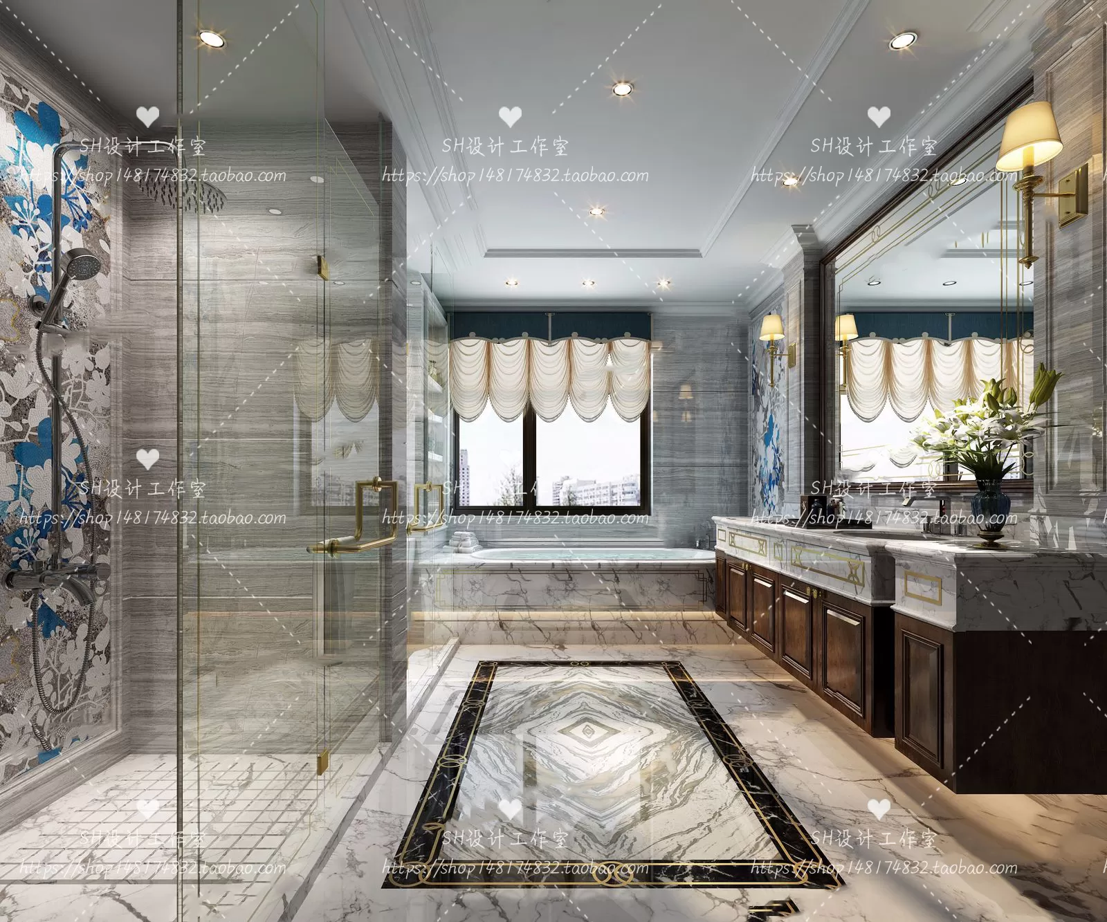 BATHROOM 3D SCENES – VRAY RENDER – 276 BATHROOM 3D SCENES – VRAY RENDER – 276