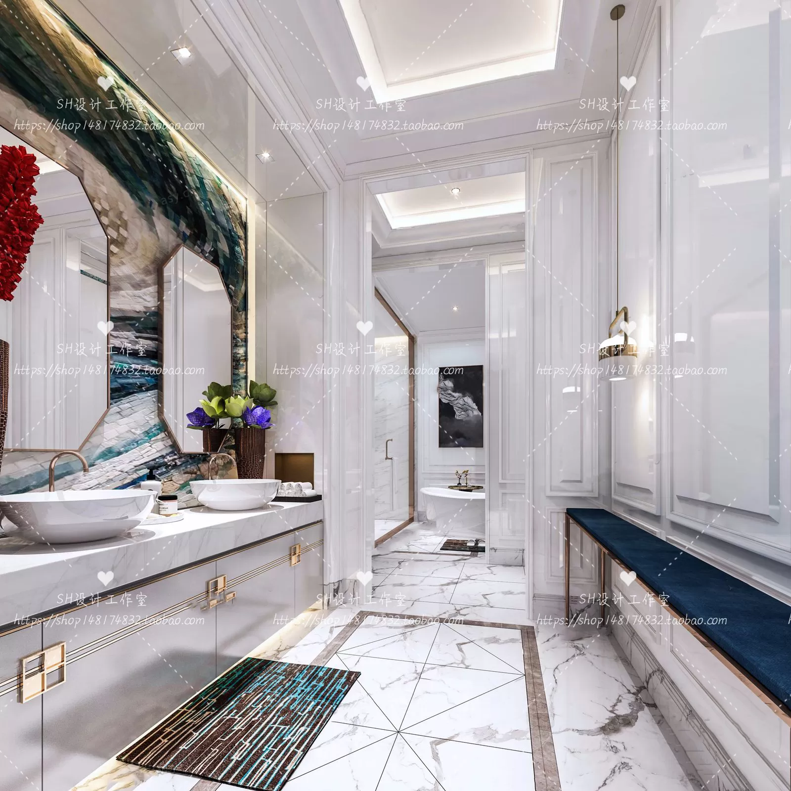 BATHROOM 3D SCENES – VRAY RENDER – 277 BATHROOM 3D SCENES – VRAY RENDER – 277