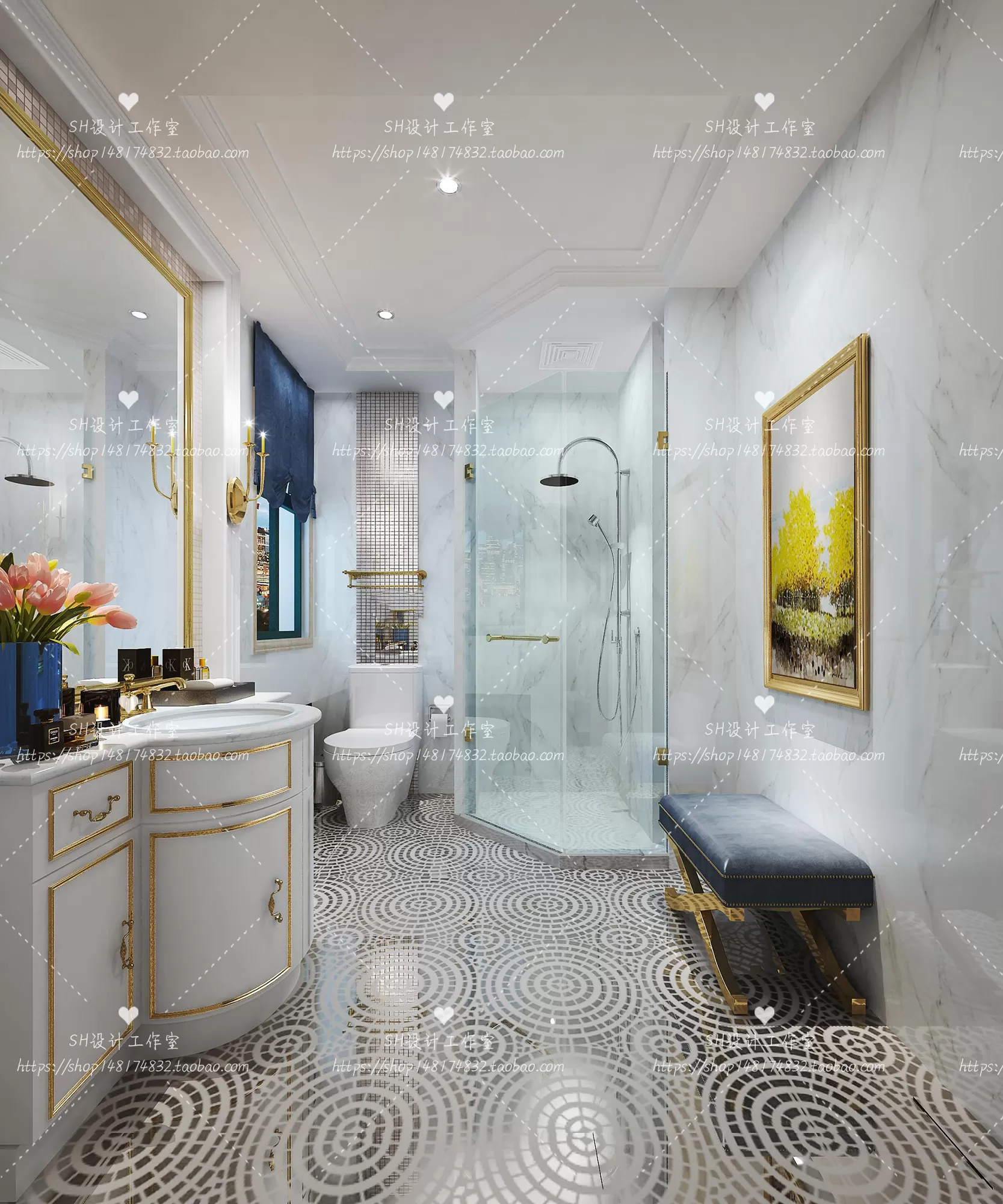 BATHROOM 3D SCENES – VRAY RENDER – 280 BATHROOM 3D SCENES – VRAY RENDER – 280