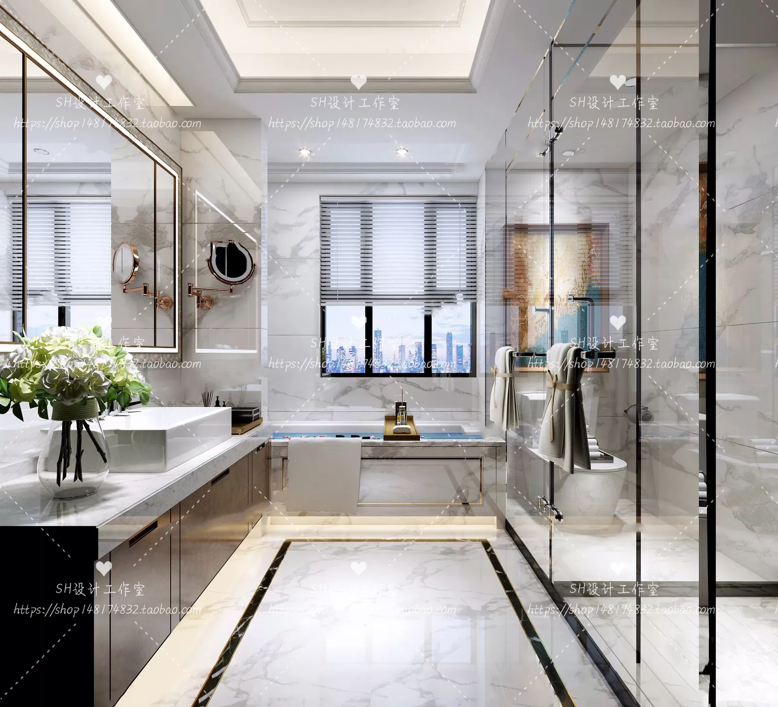 BATHROOM 3D SCENES – VRAY RENDER – 282 BATHROOM 3D SCENES – VRAY RENDER – 282