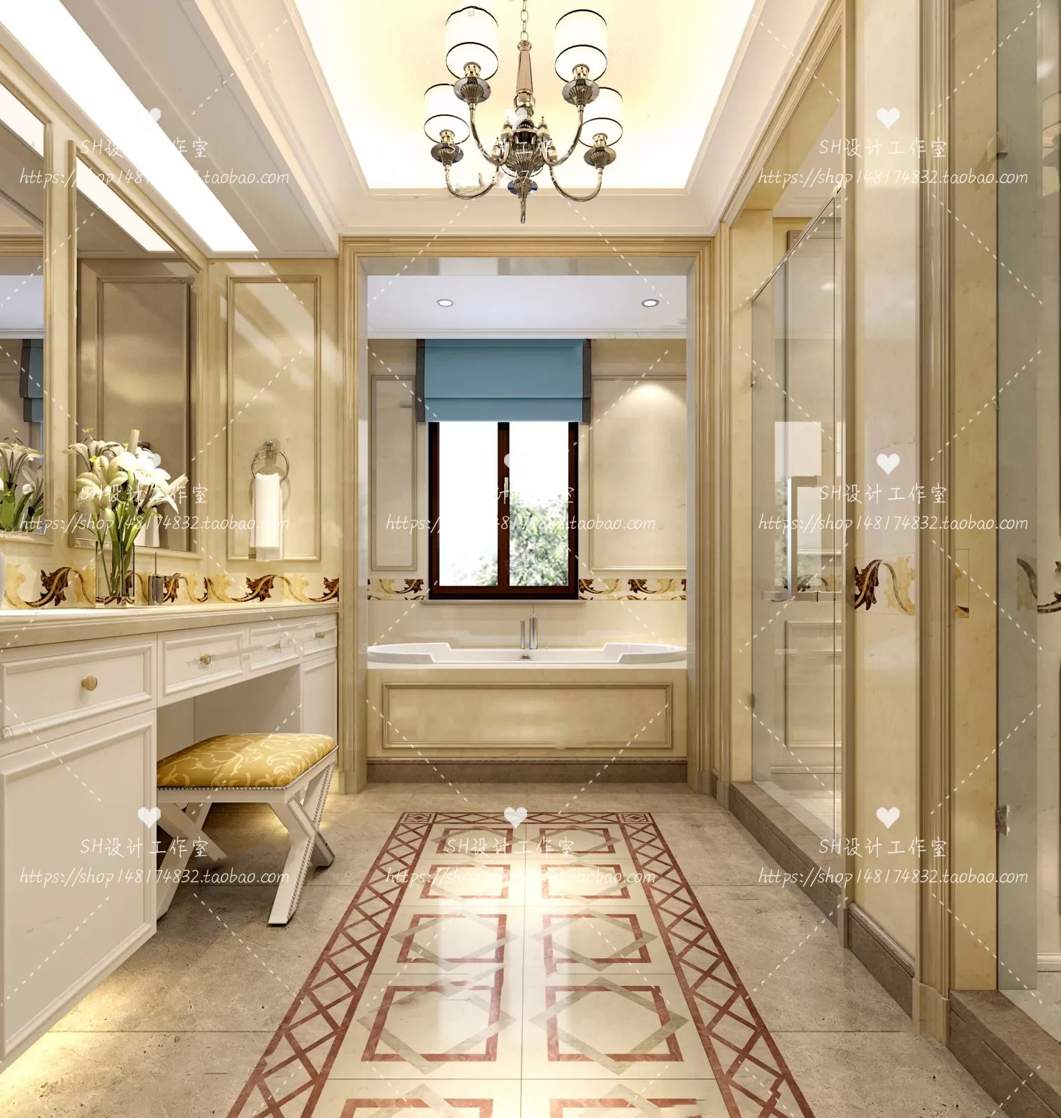 BATHROOM 3D SCENES – VRAY RENDER – 283 BATHROOM 3D SCENES – VRAY RENDER – 283