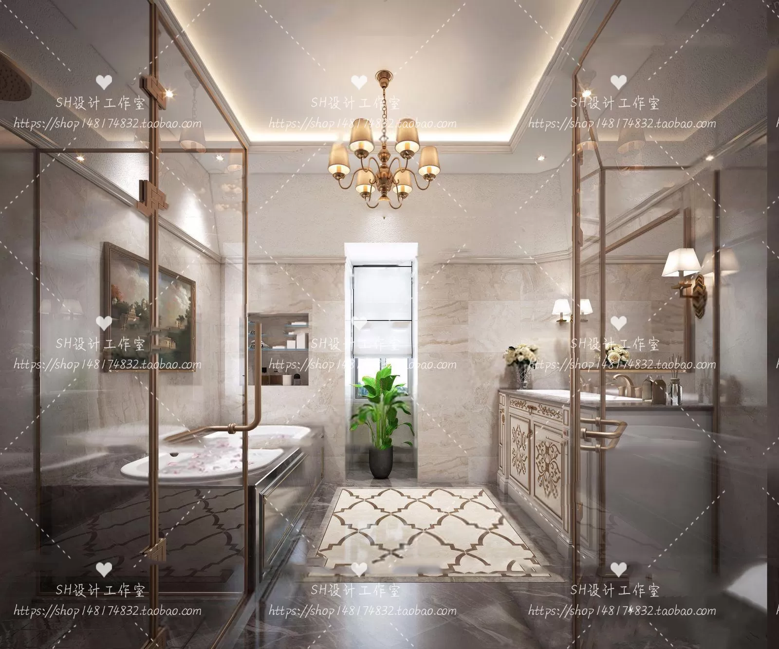 BATHROOM 3D SCENES – VRAY RENDER – 287 BATHROOM 3D SCENES – VRAY RENDER – 287