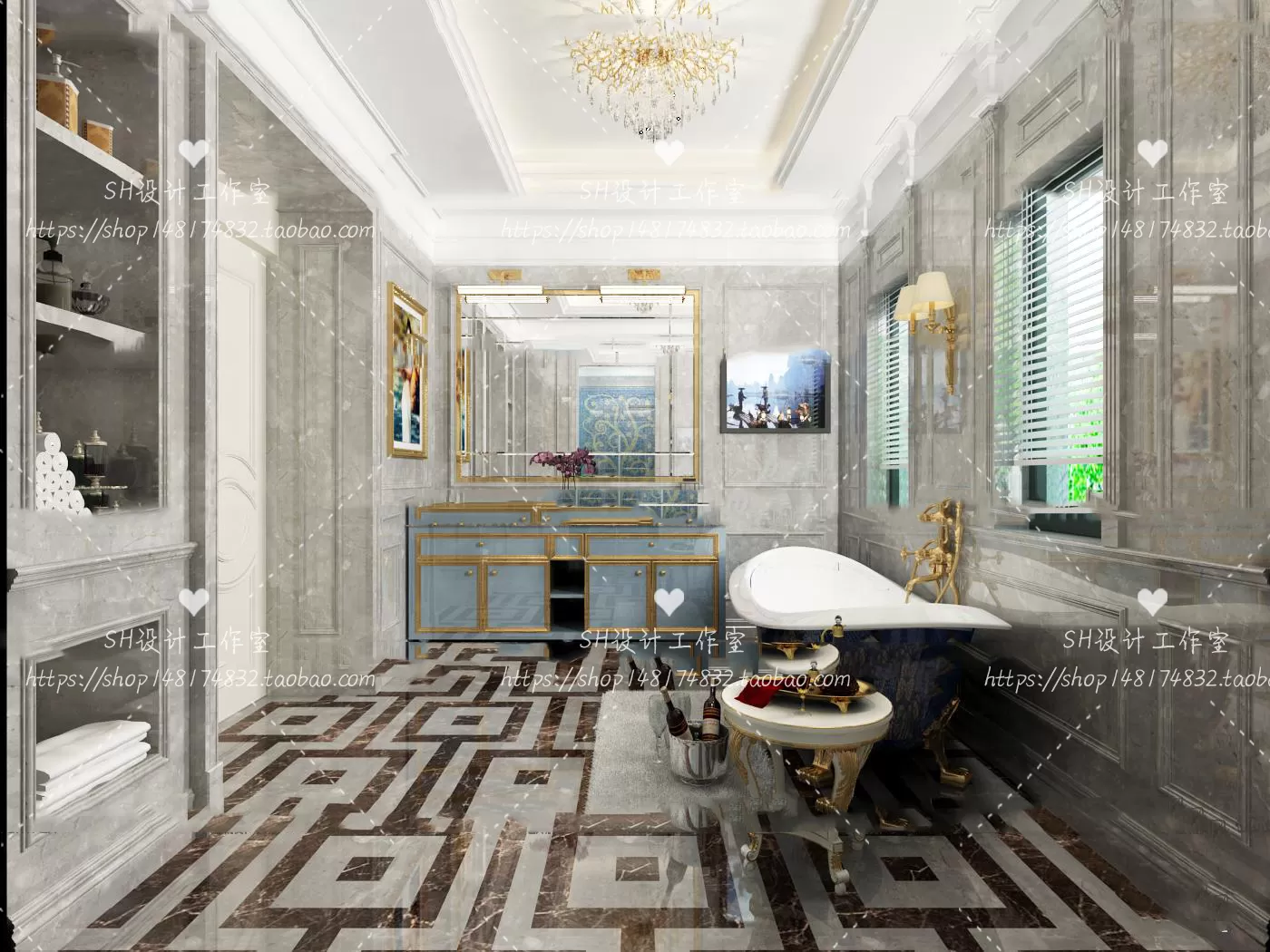 BATHROOM 3D SCENES – VRAY RENDER – 289 BATHROOM 3D SCENES – VRAY RENDER – 289