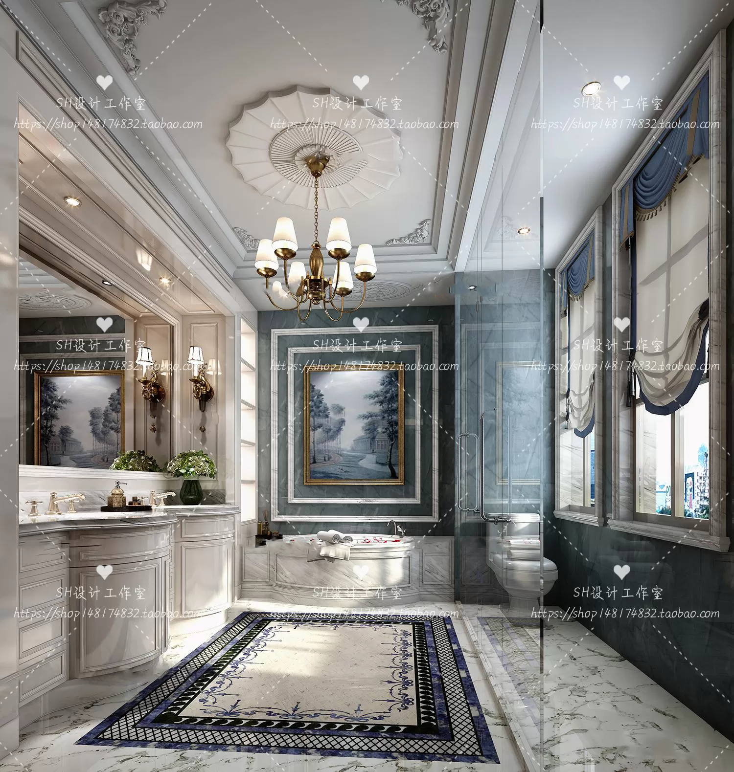 BATHROOM 3D SCENES – VRAY RENDER – 290 BATHROOM 3D SCENES – VRAY RENDER – 290