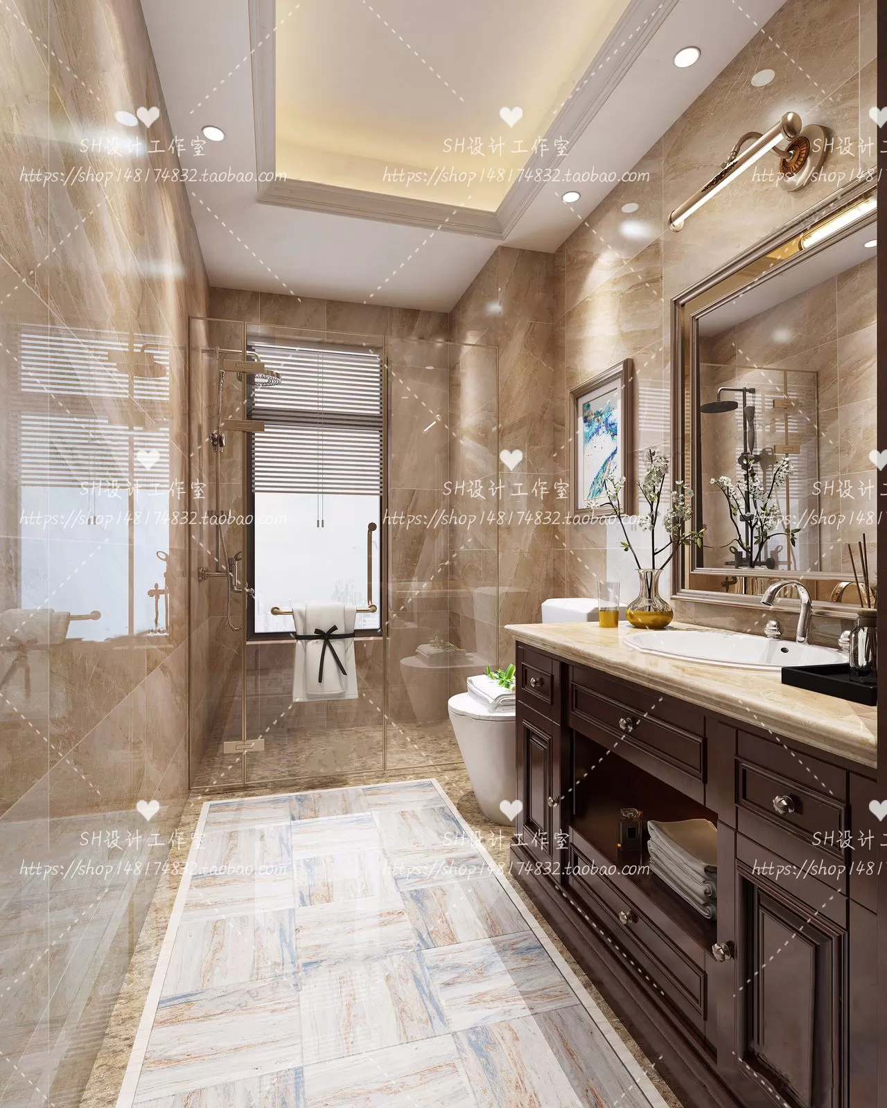 BATHROOM 3D SCENES – VRAY RENDER – 291 BATHROOM 3D SCENES – VRAY RENDER – 291